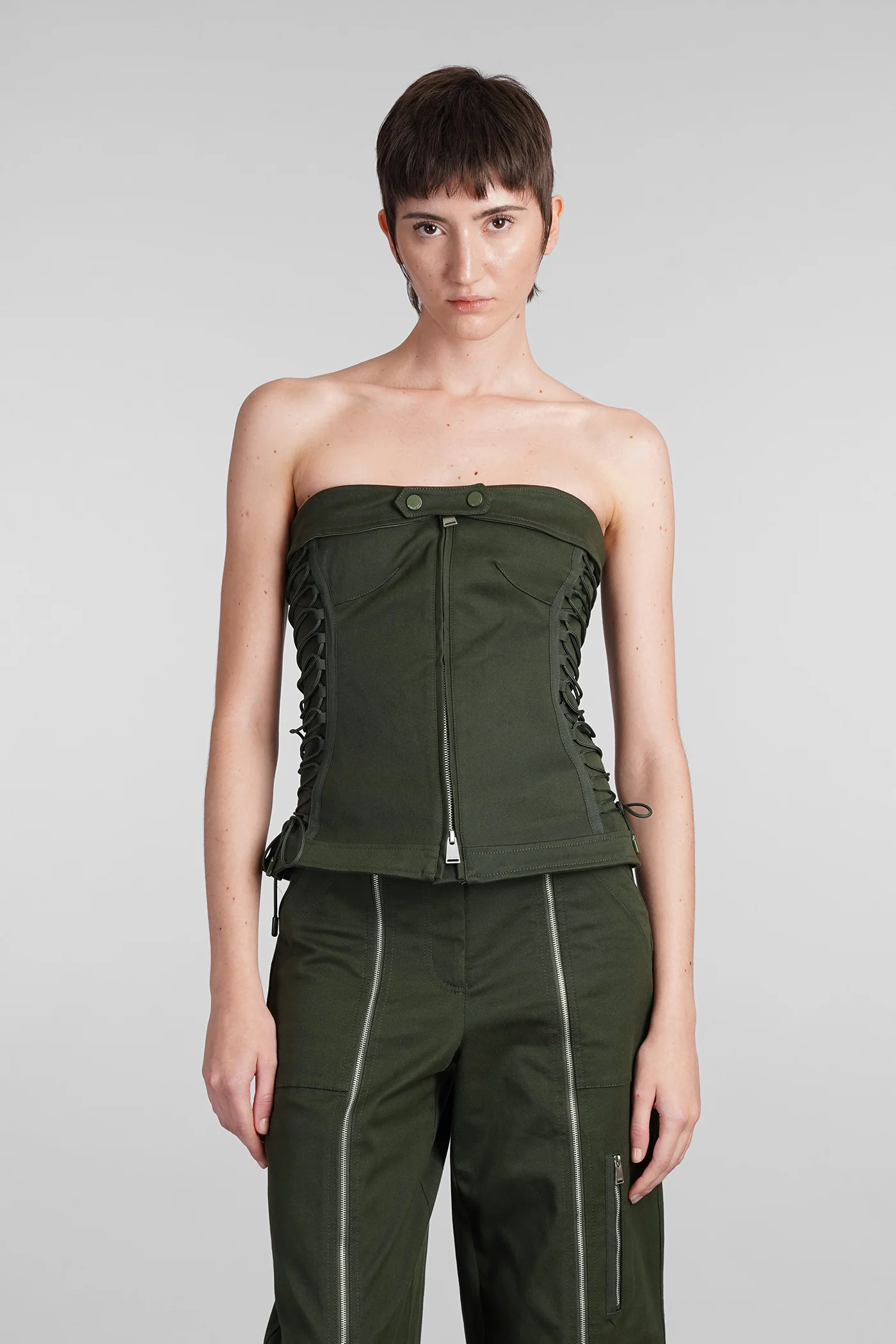 Sasha Topwear in green cotton