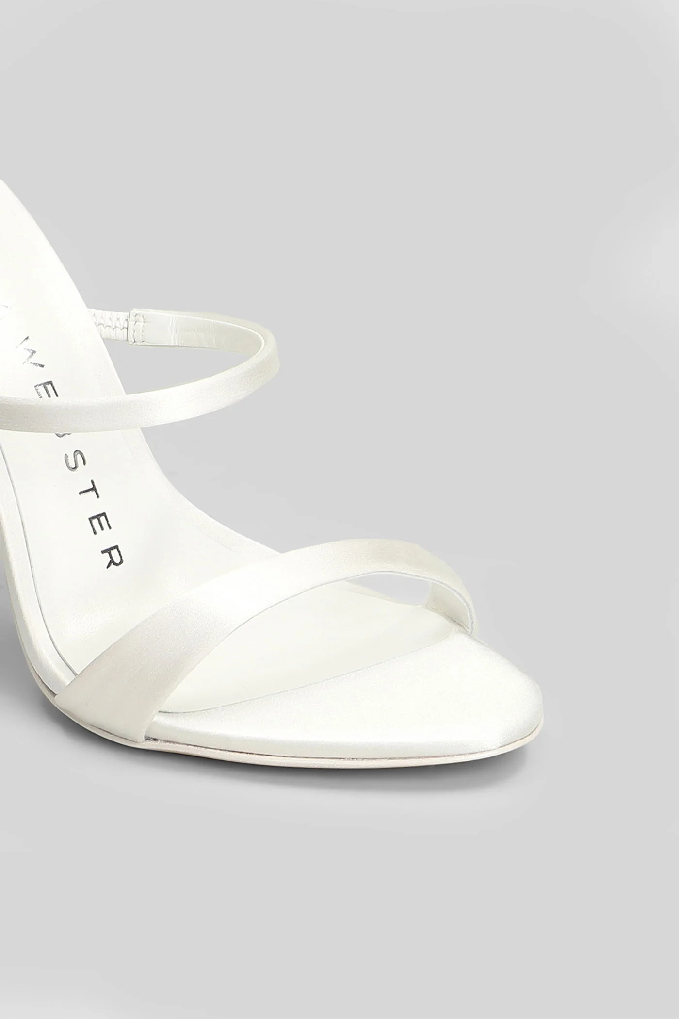 Rosalind Pearl Sandals in white satin - Image 5