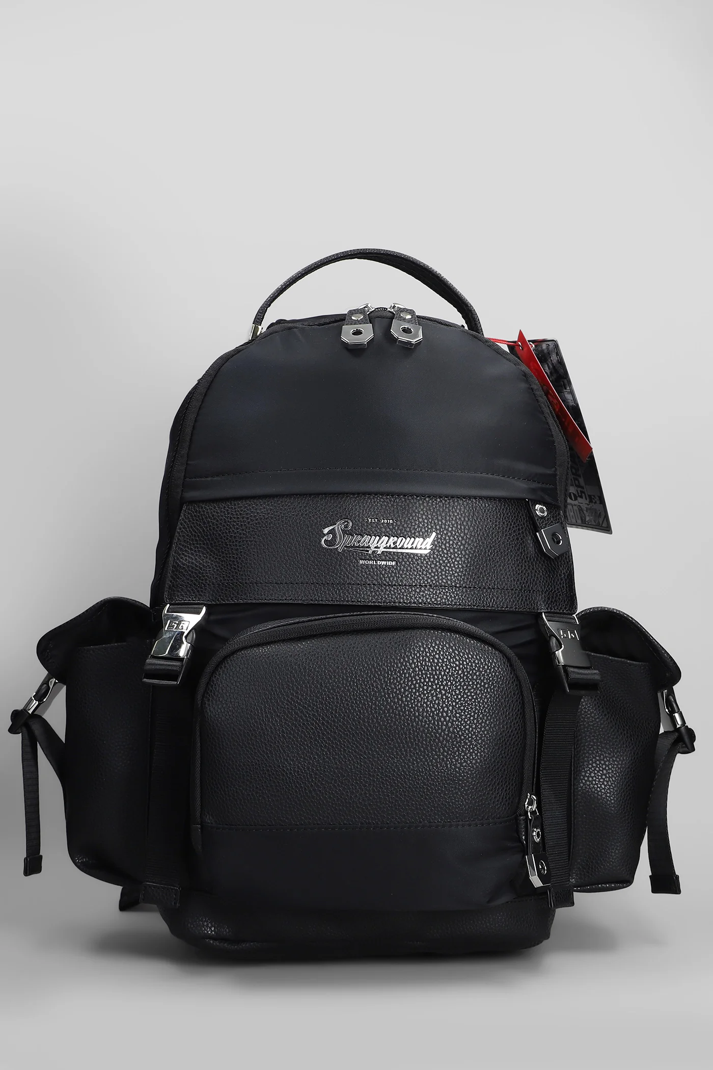 Backpack in black polyester