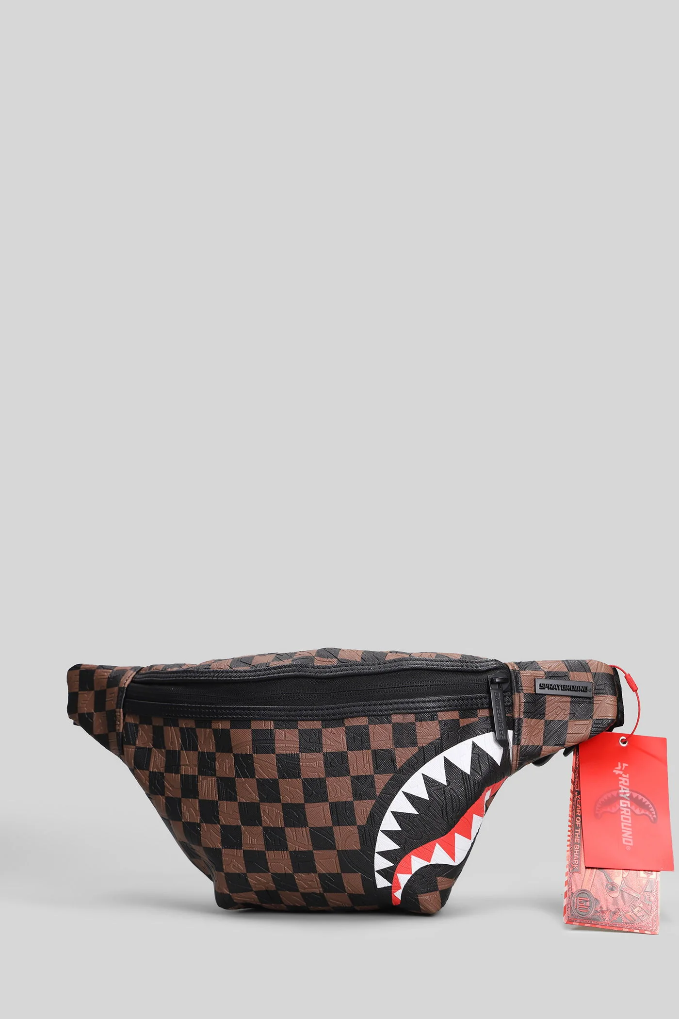 Check 2 savvy Waist Bag in brown PVC - Image 2