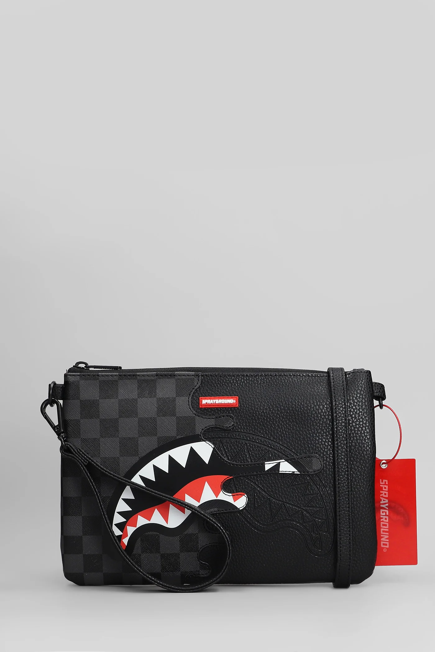 Clutch in black PVC
