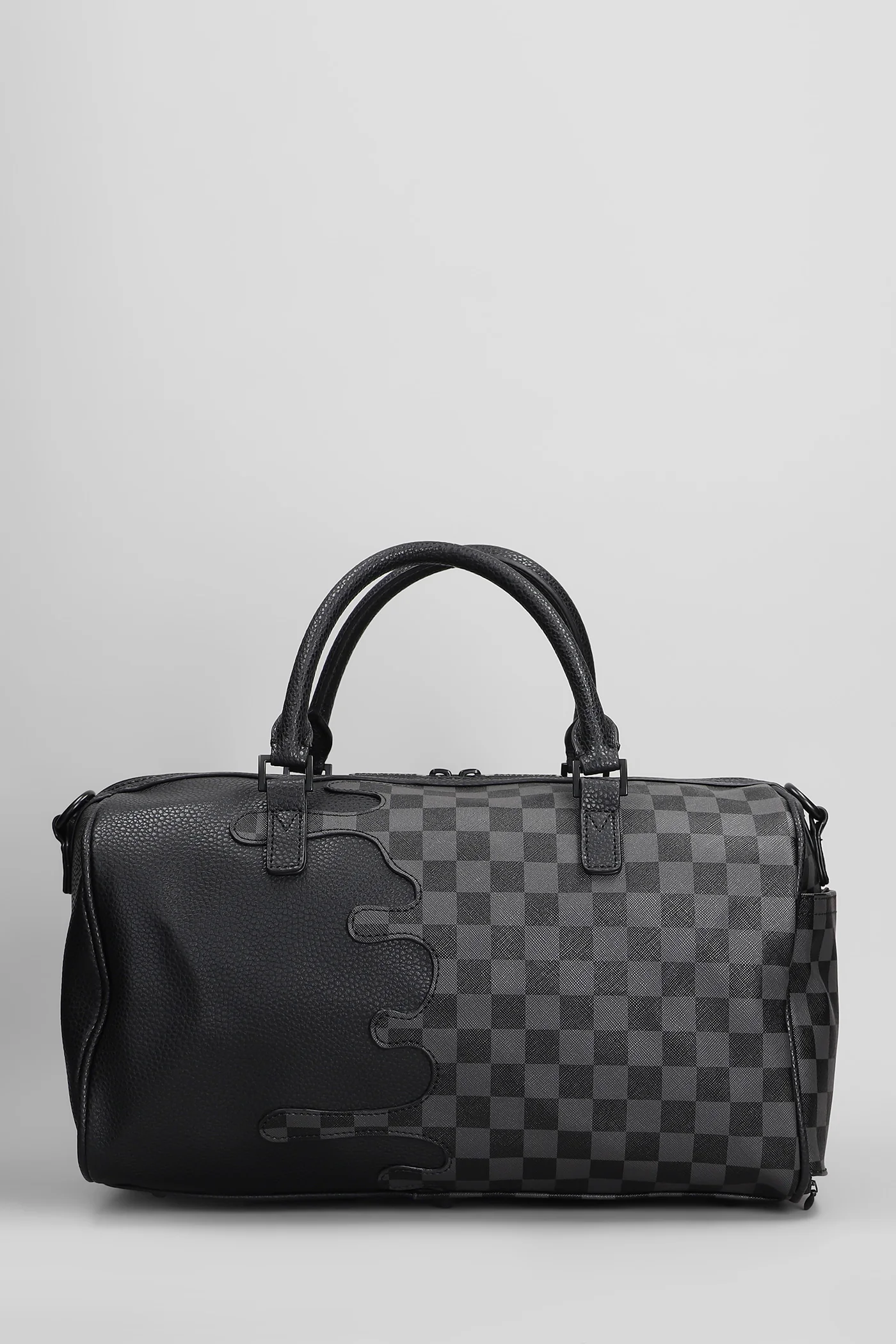 Shoulder bag in black polyester - Image 3