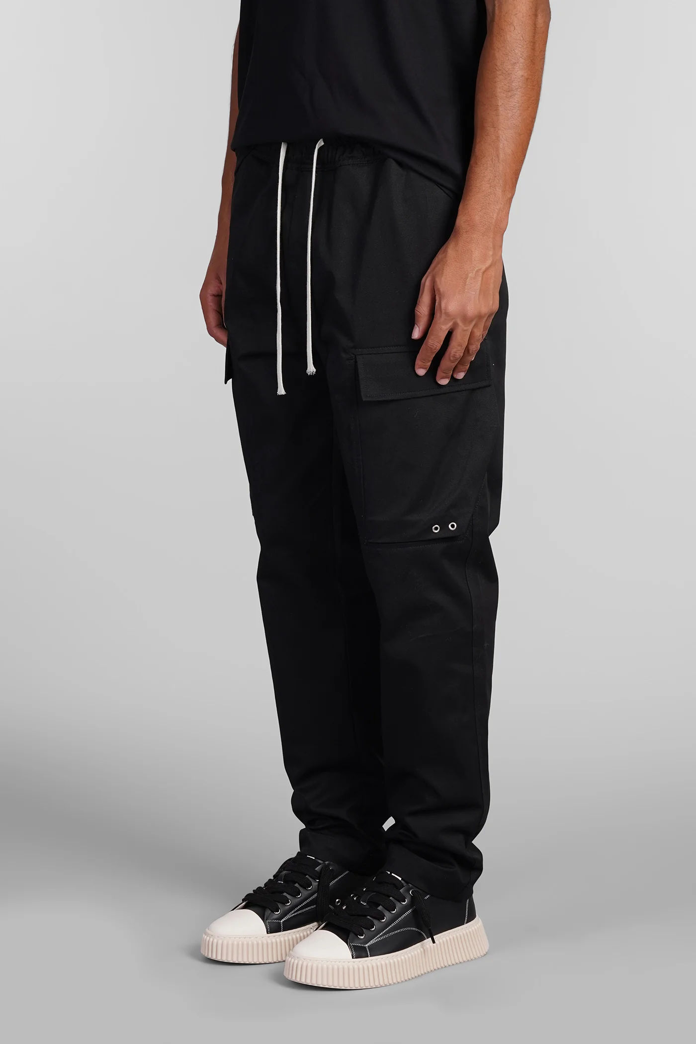 Courier Pants in black cotton - Image 4