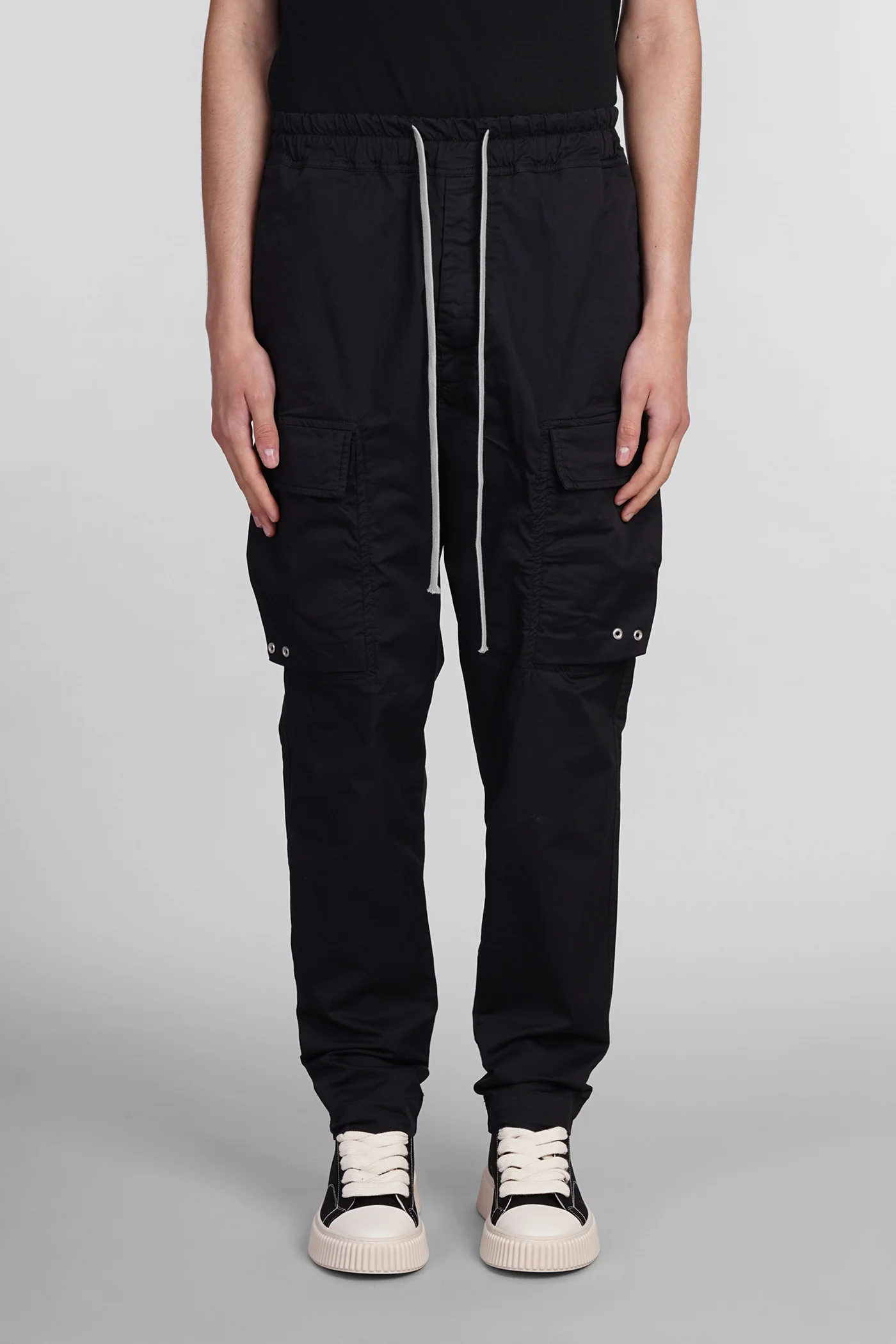 Courier Pants in black cotton