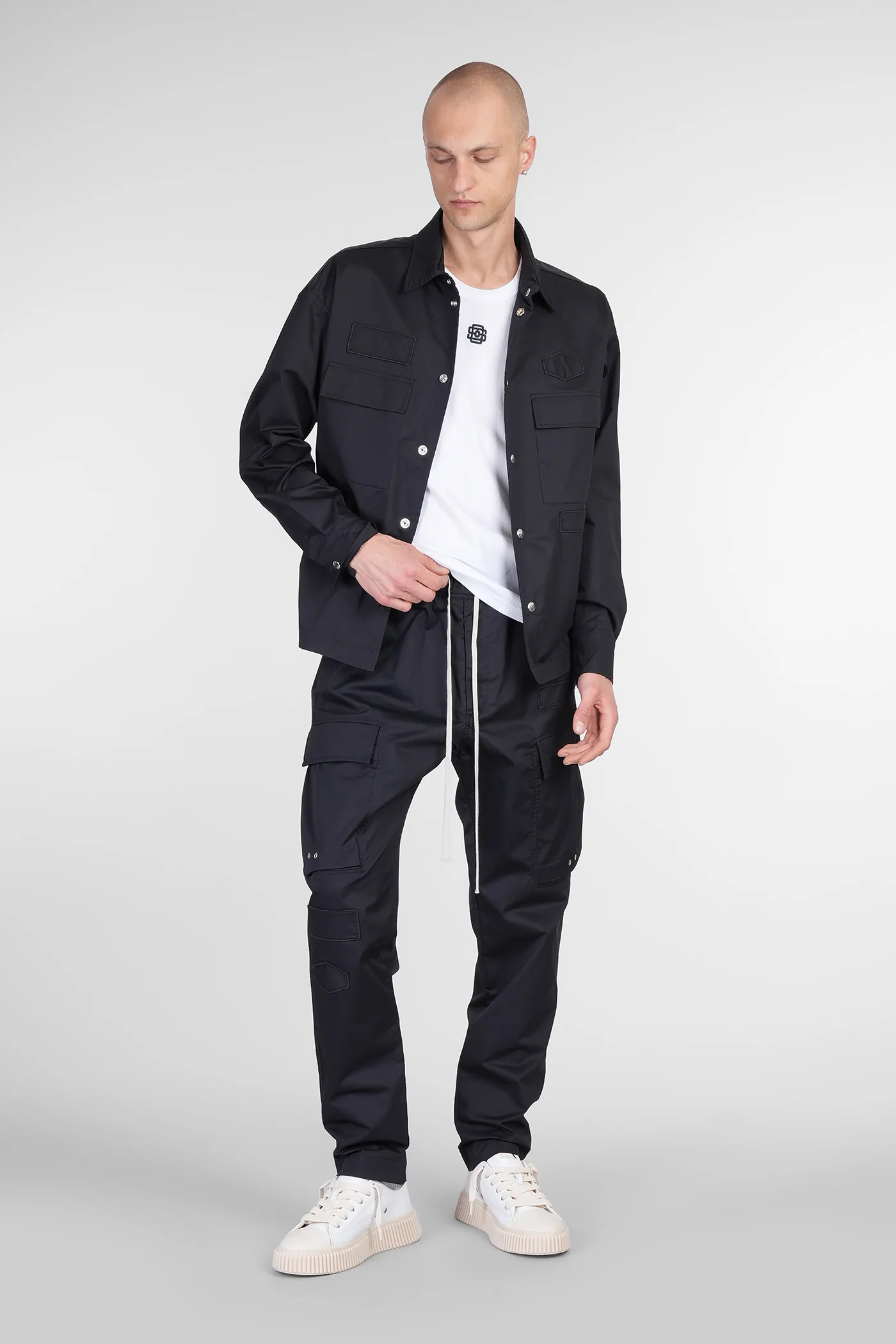 Courier Pants in black cotton - Image 2