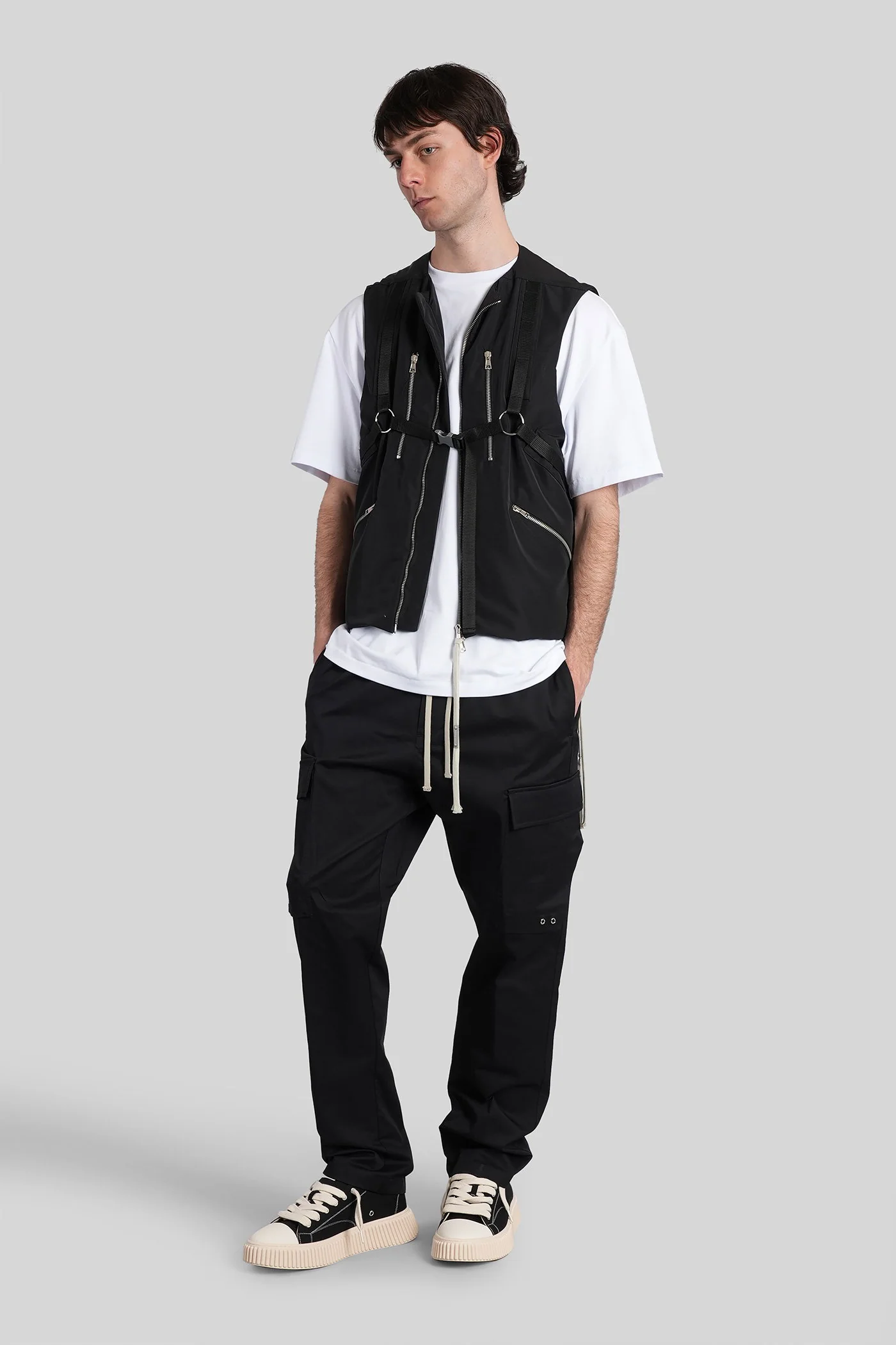 Courier Pants in black cotton - Image 2