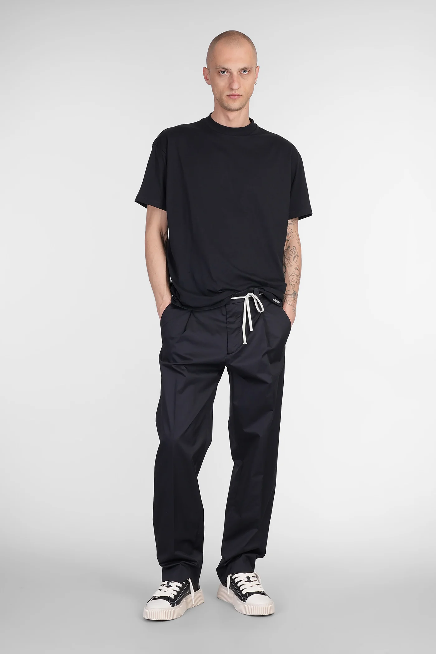 Fettuccia T-Shirt in black cotton - Image 2