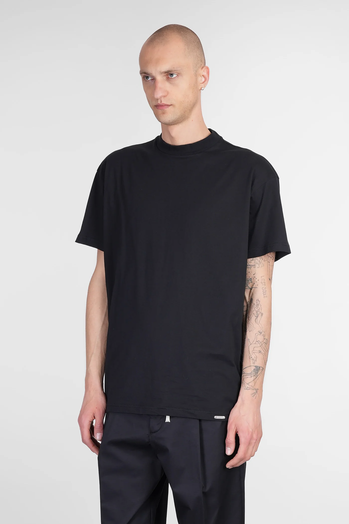 Fettuccia T-Shirt in black cotton - Image 4