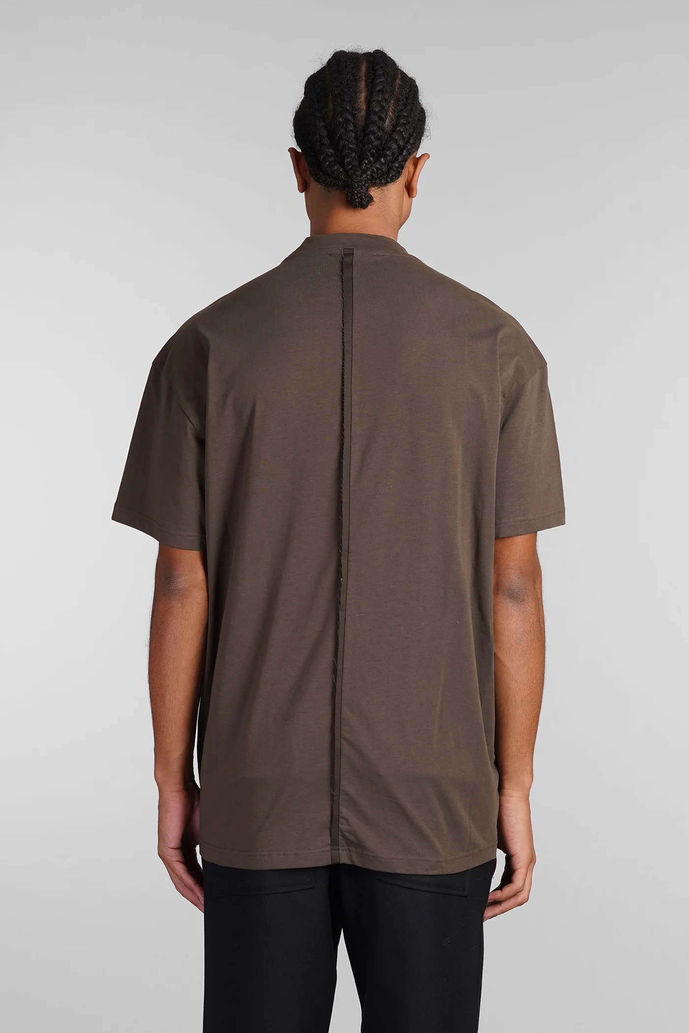 Fettuccia T-Shirt in brown cotton - Image 3