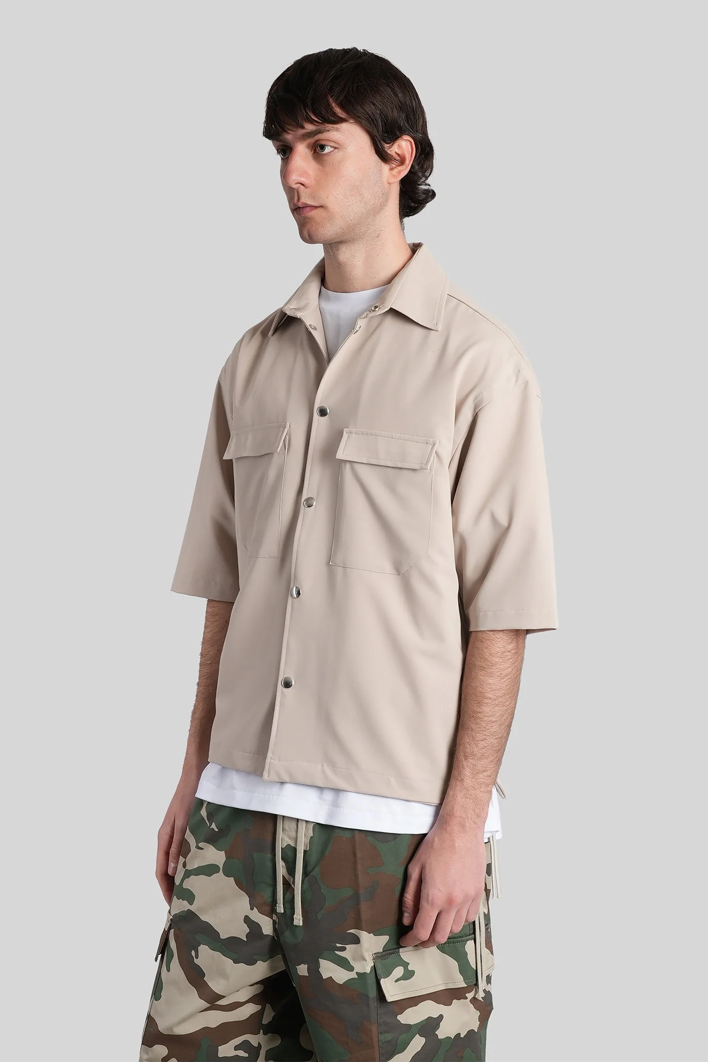 Half apache Shirt in beige polyester - Image 4