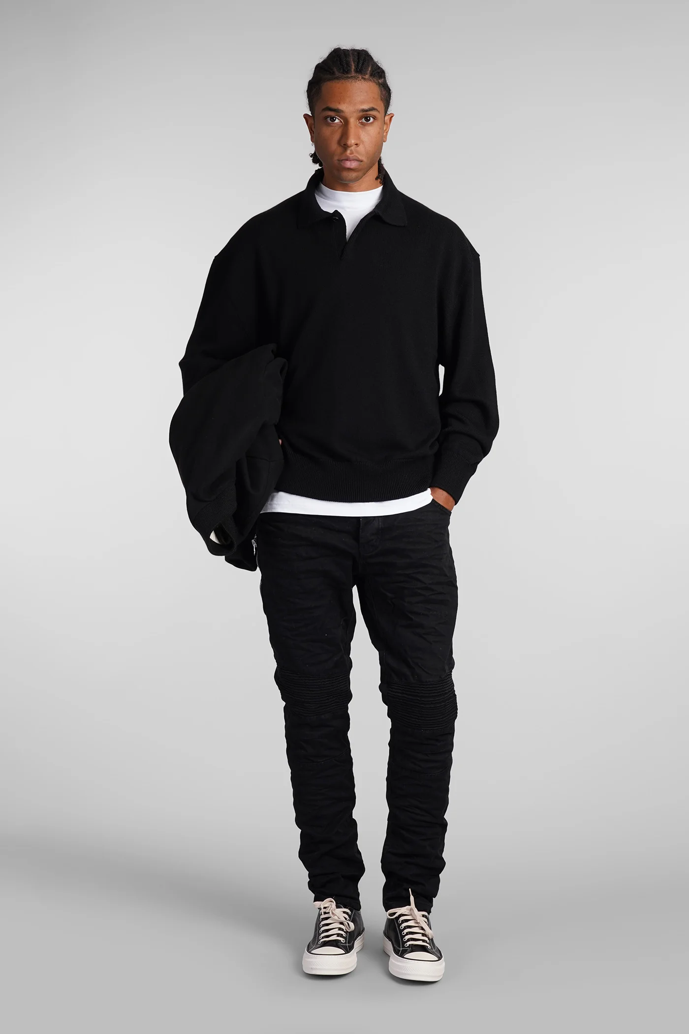 Jeans in black cotton - Image 2