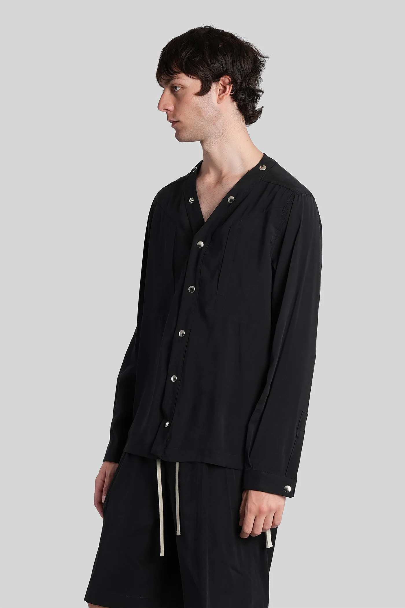 Kimono Casual jacket in black polyamide polyester - Image 4
