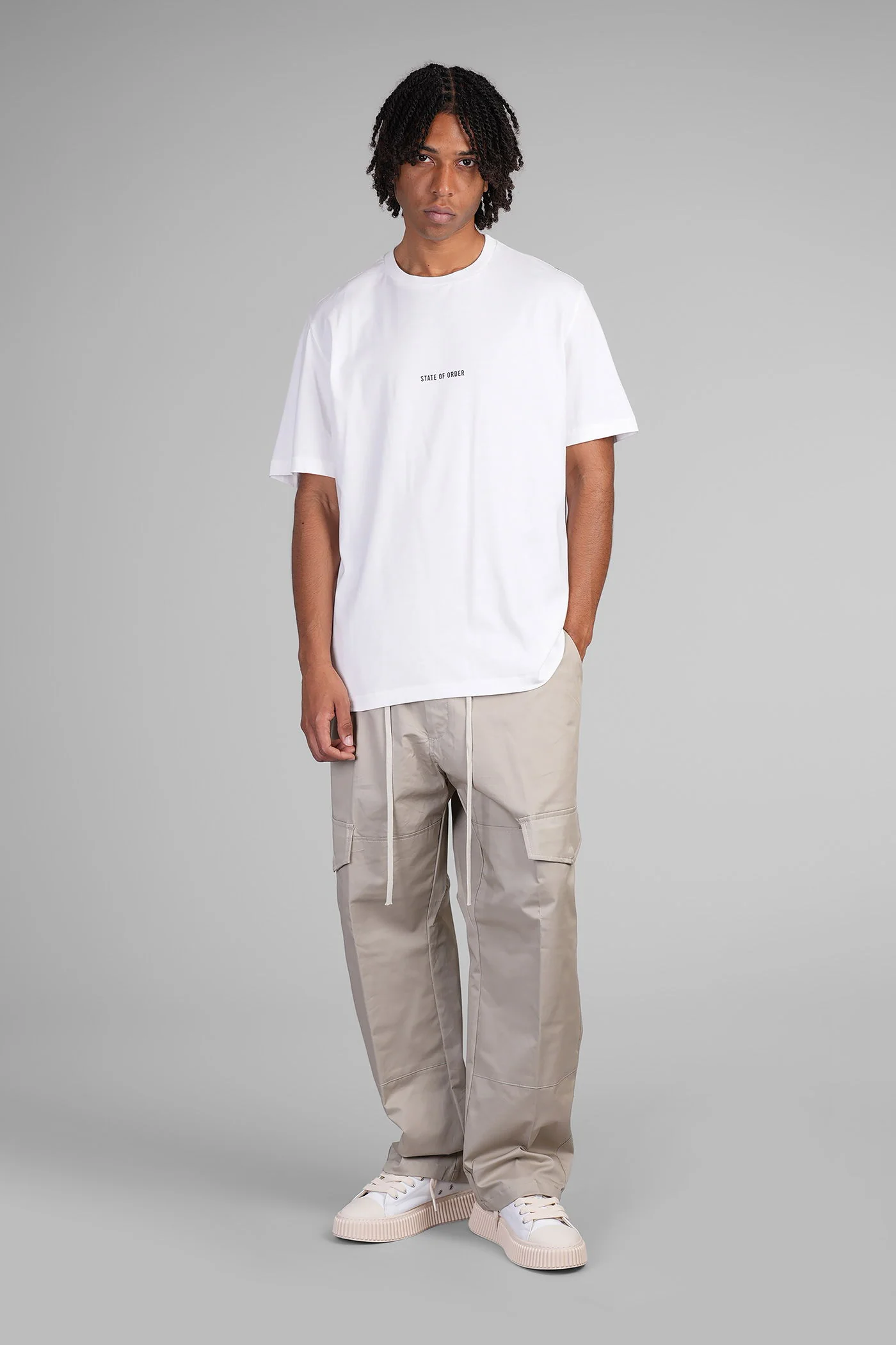 Pants in beige cotton - Image 2