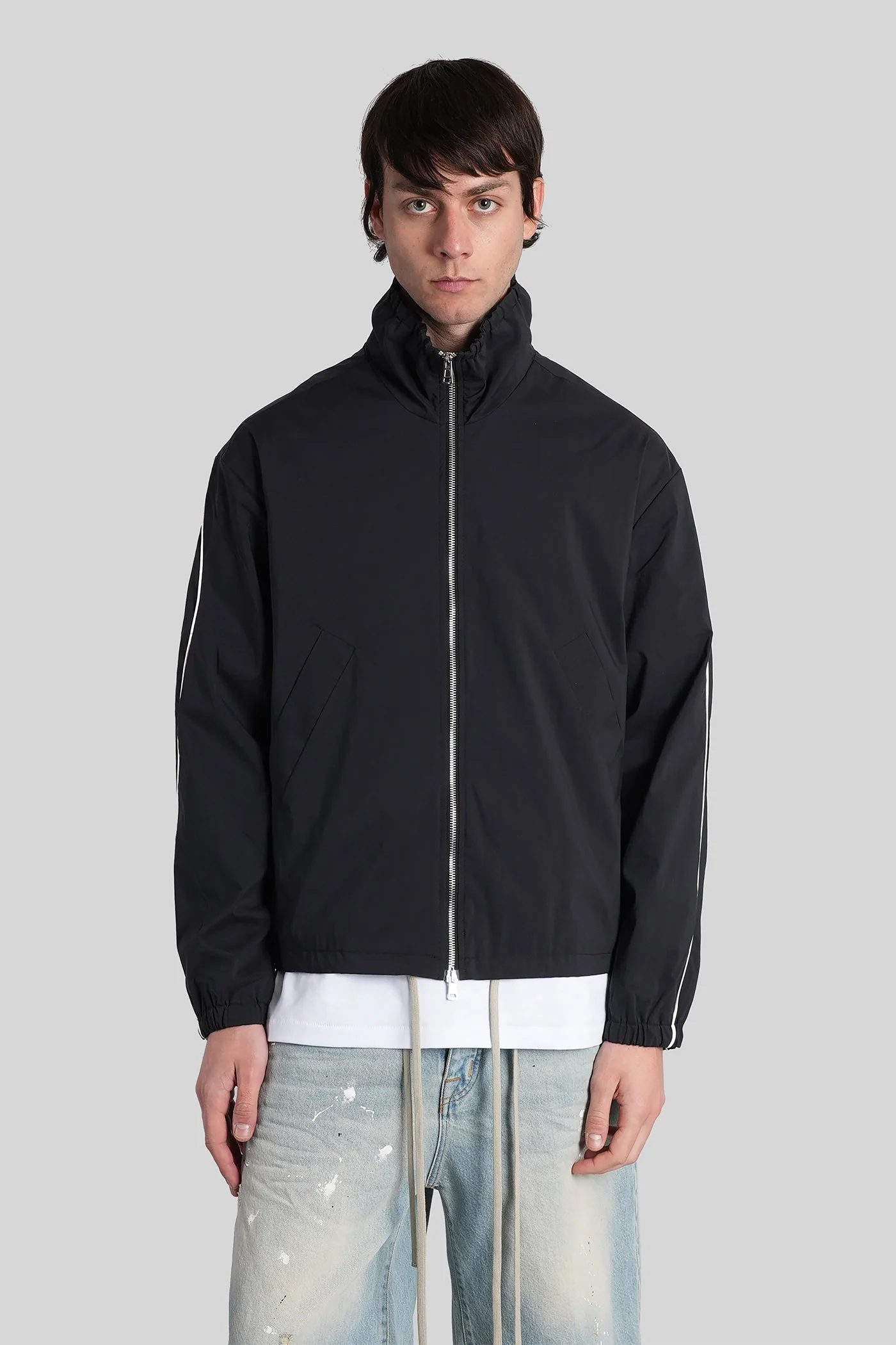 Pawa wave Casual jacket in black cotton