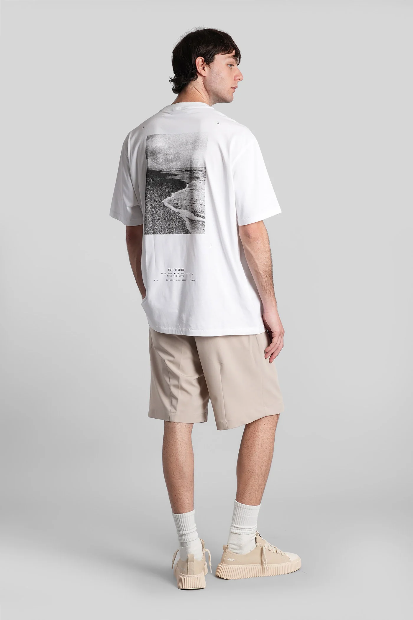 Printed t 11 T-Shirt in white cotton - Image 2