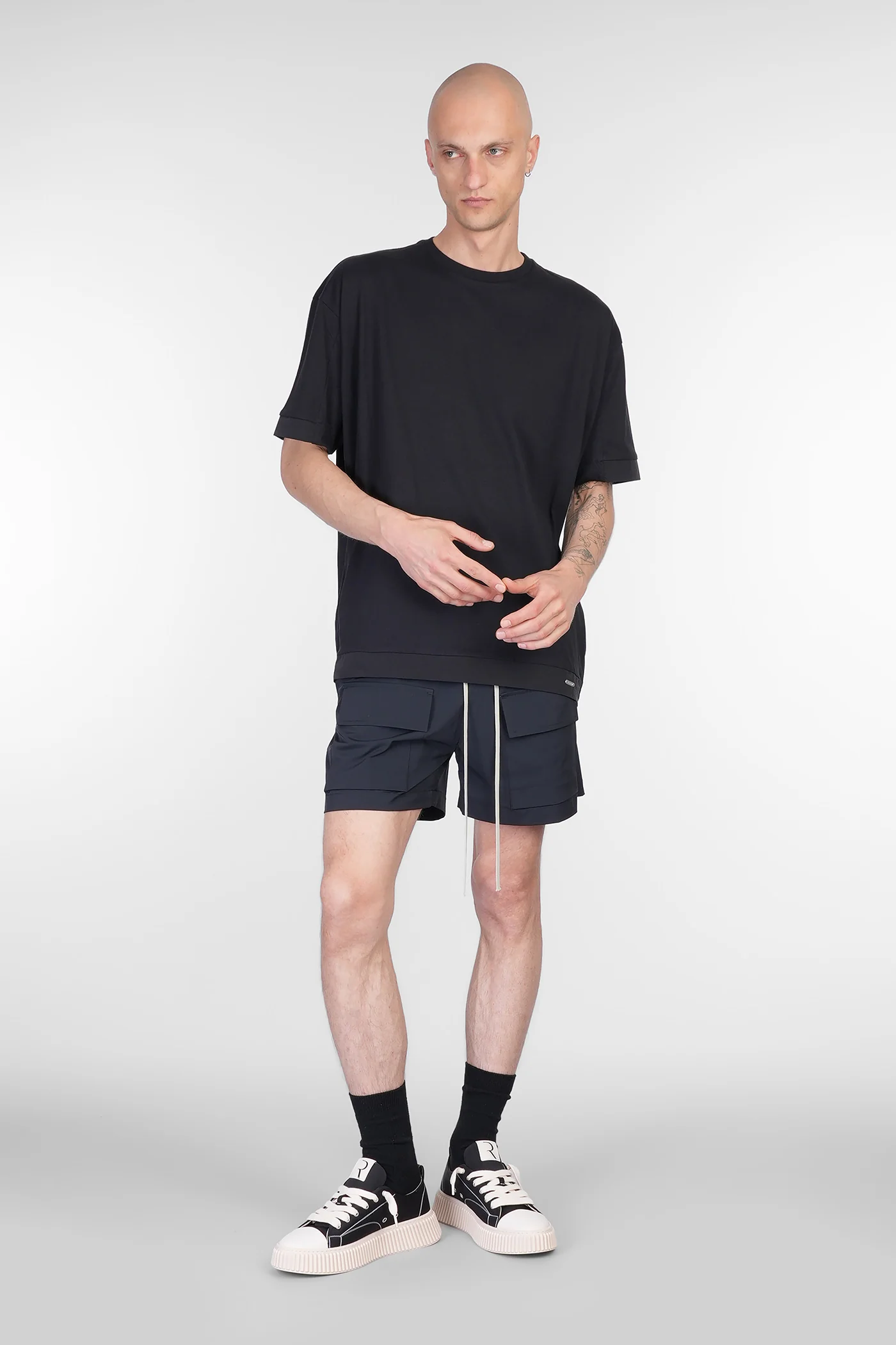 Shorts in black nylon - Image 2