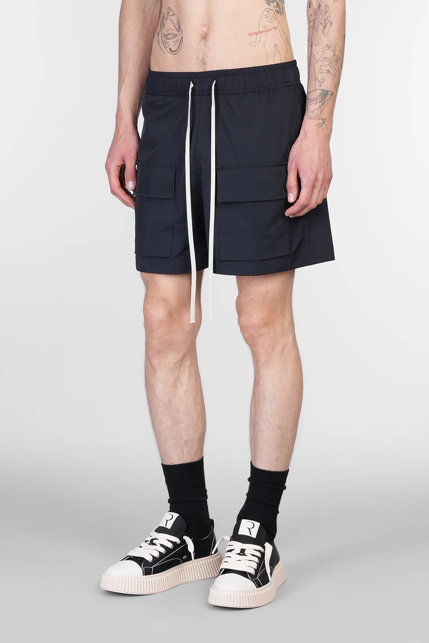 Shorts in black nylon - Image 4