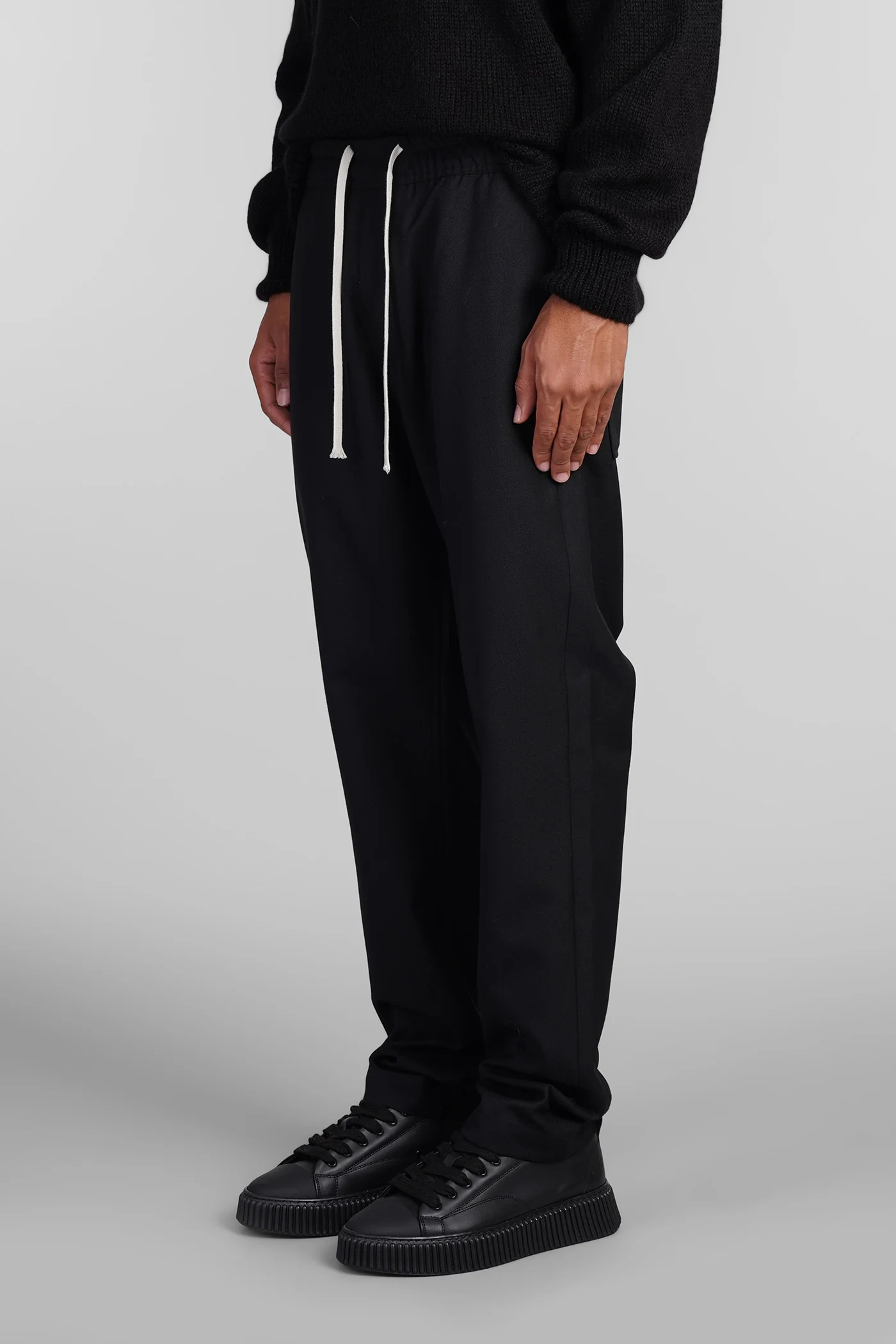 Springfield drill Pants in black cotton - Image 4