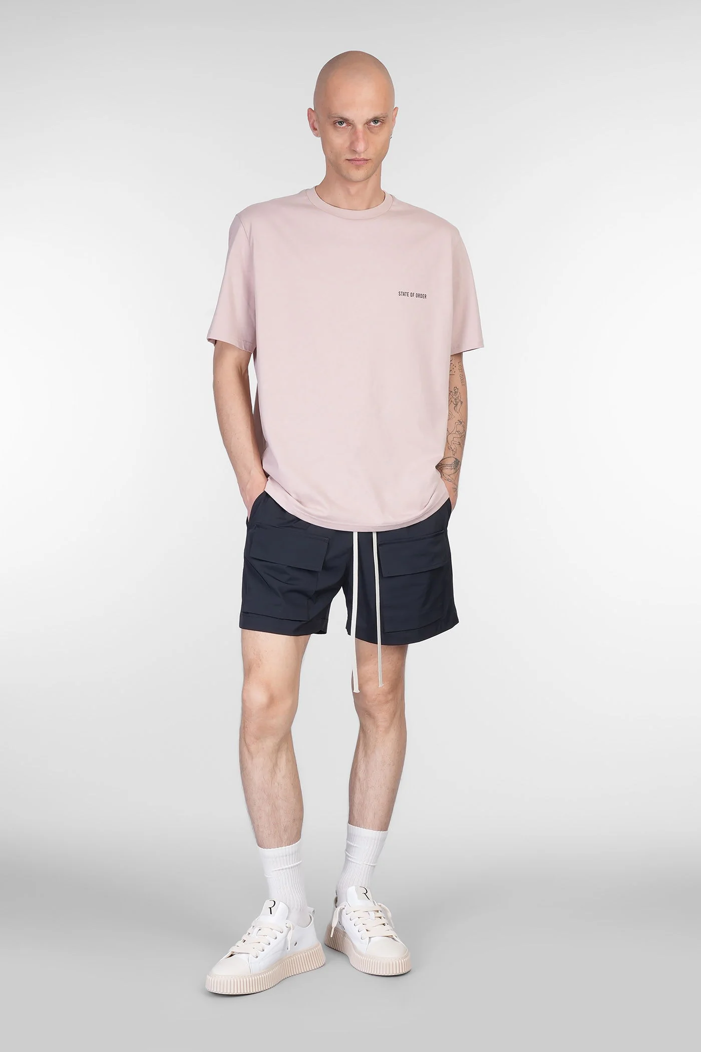 State T-Shirt in rose-pink cotton - Image 2