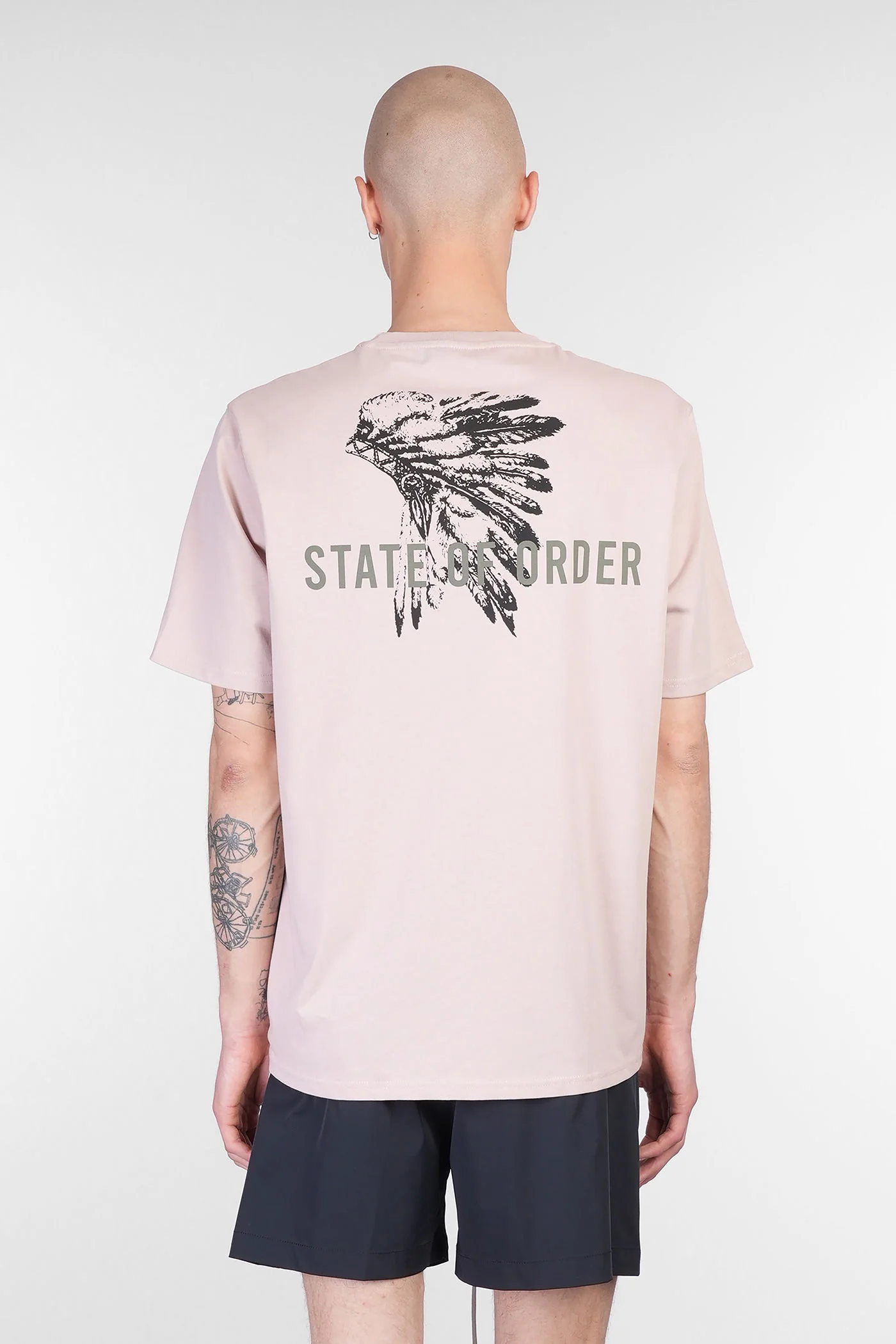 State T-Shirt in rose-pink cotton - Image 3