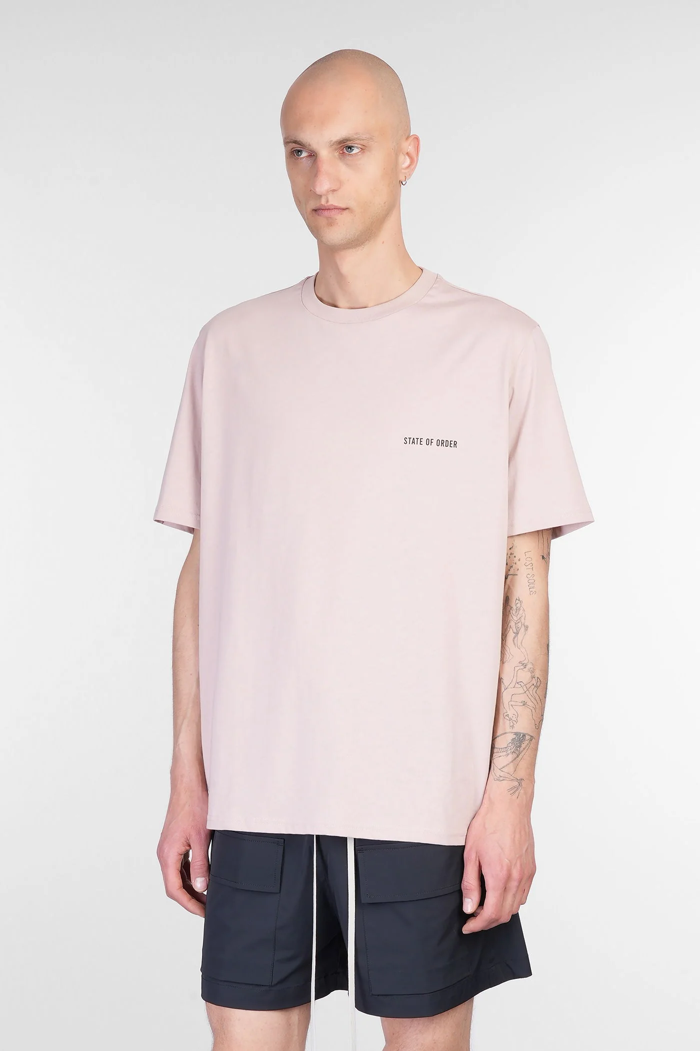 State T-Shirt in rose-pink cotton - Image 4