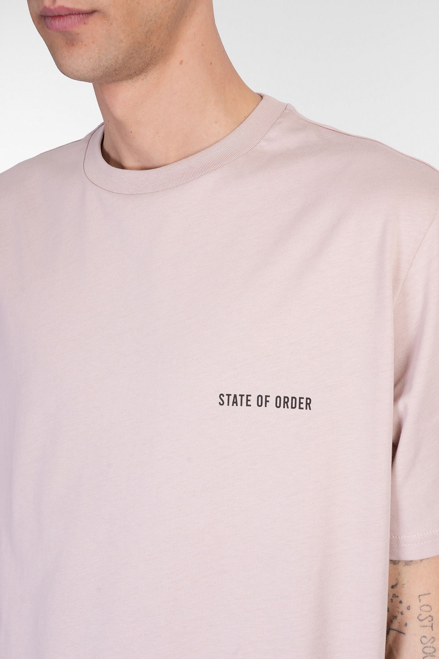 State T-Shirt in rose-pink cotton - Image 5
