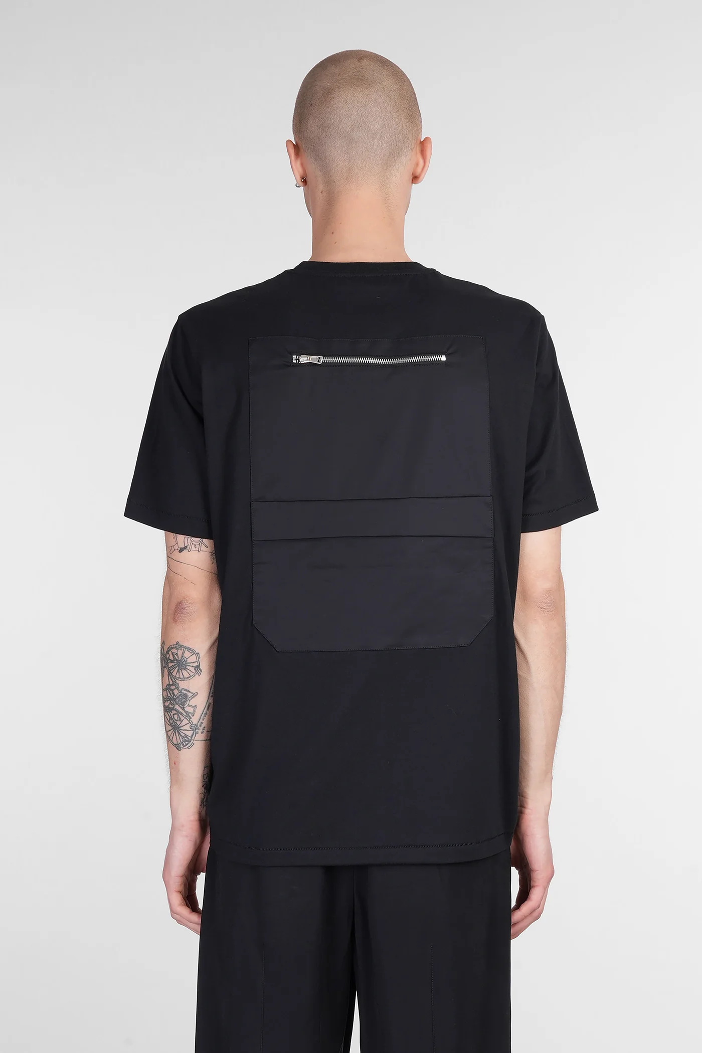 T-Shirt in black cotton - Image 3
