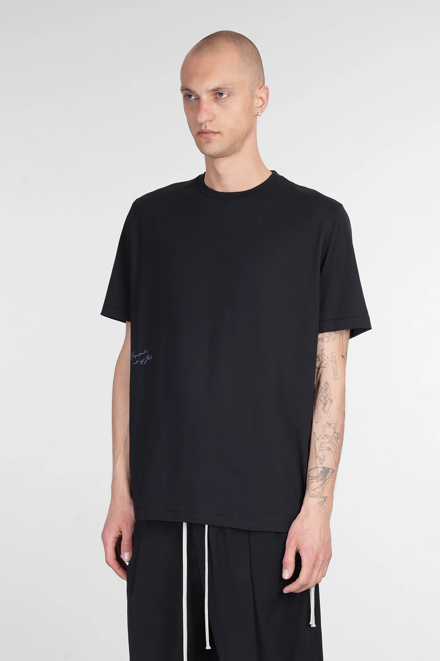 T-Shirt in black cotton - Image 4