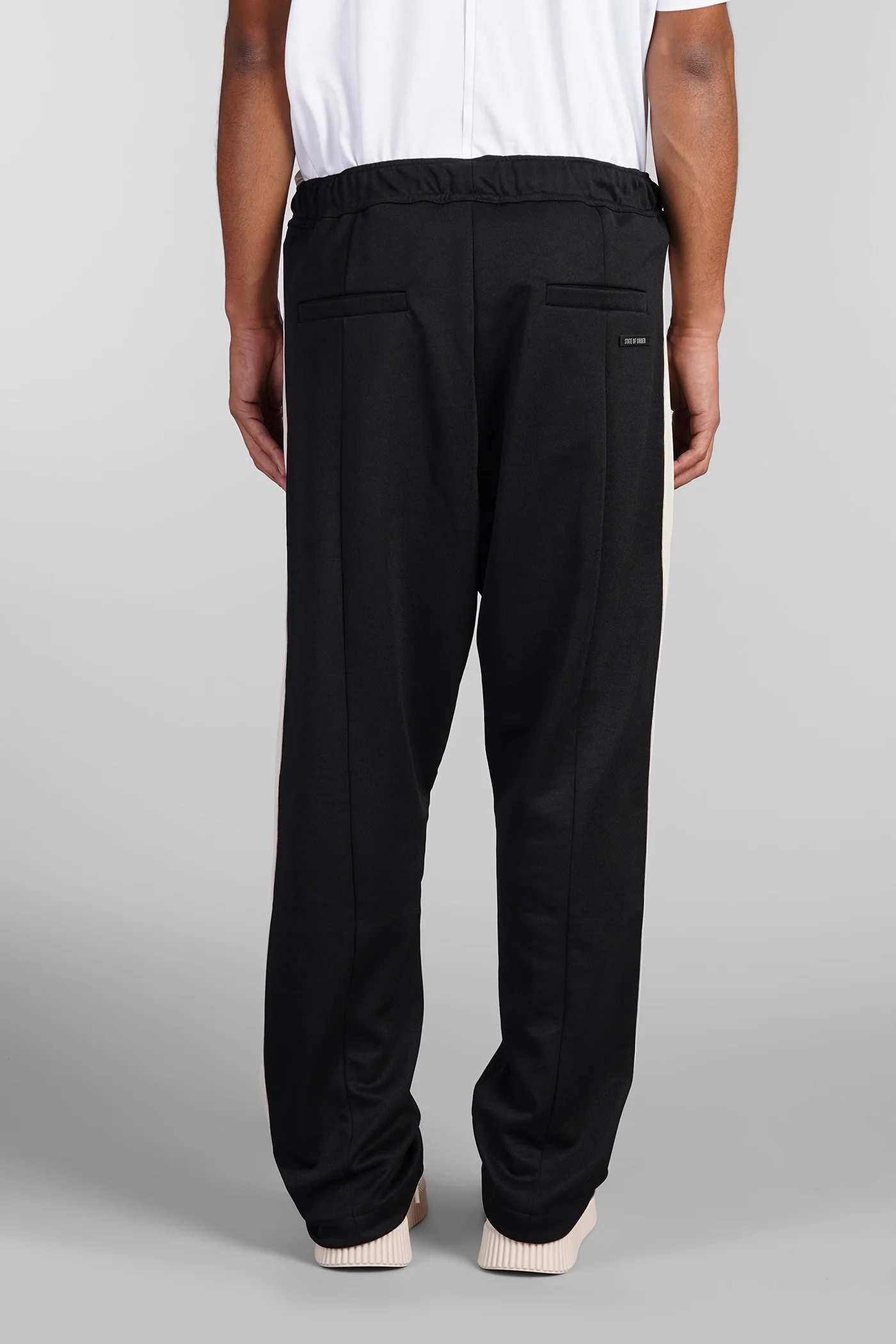 Teknit stripe Pants in black polyester - Image 3