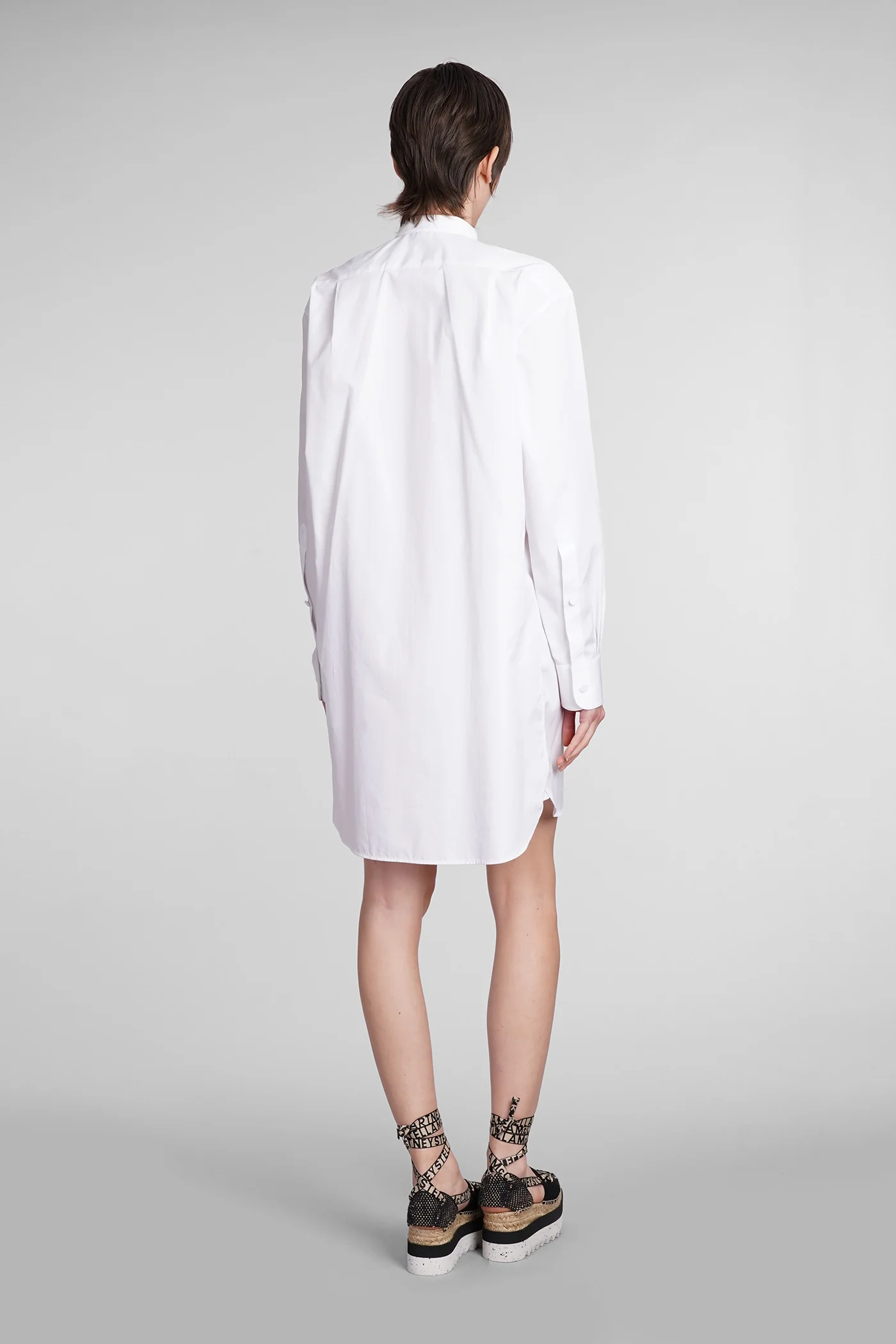 Dress woman  in white cotton - Image 3