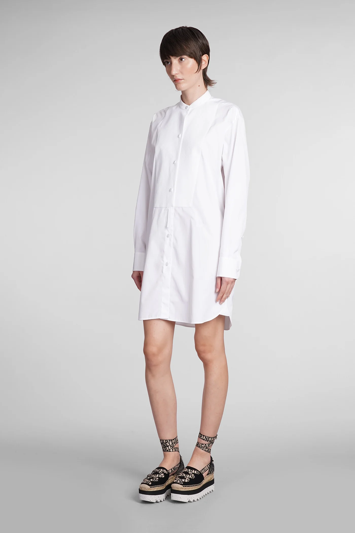 Dress woman  in white cotton - Image 4