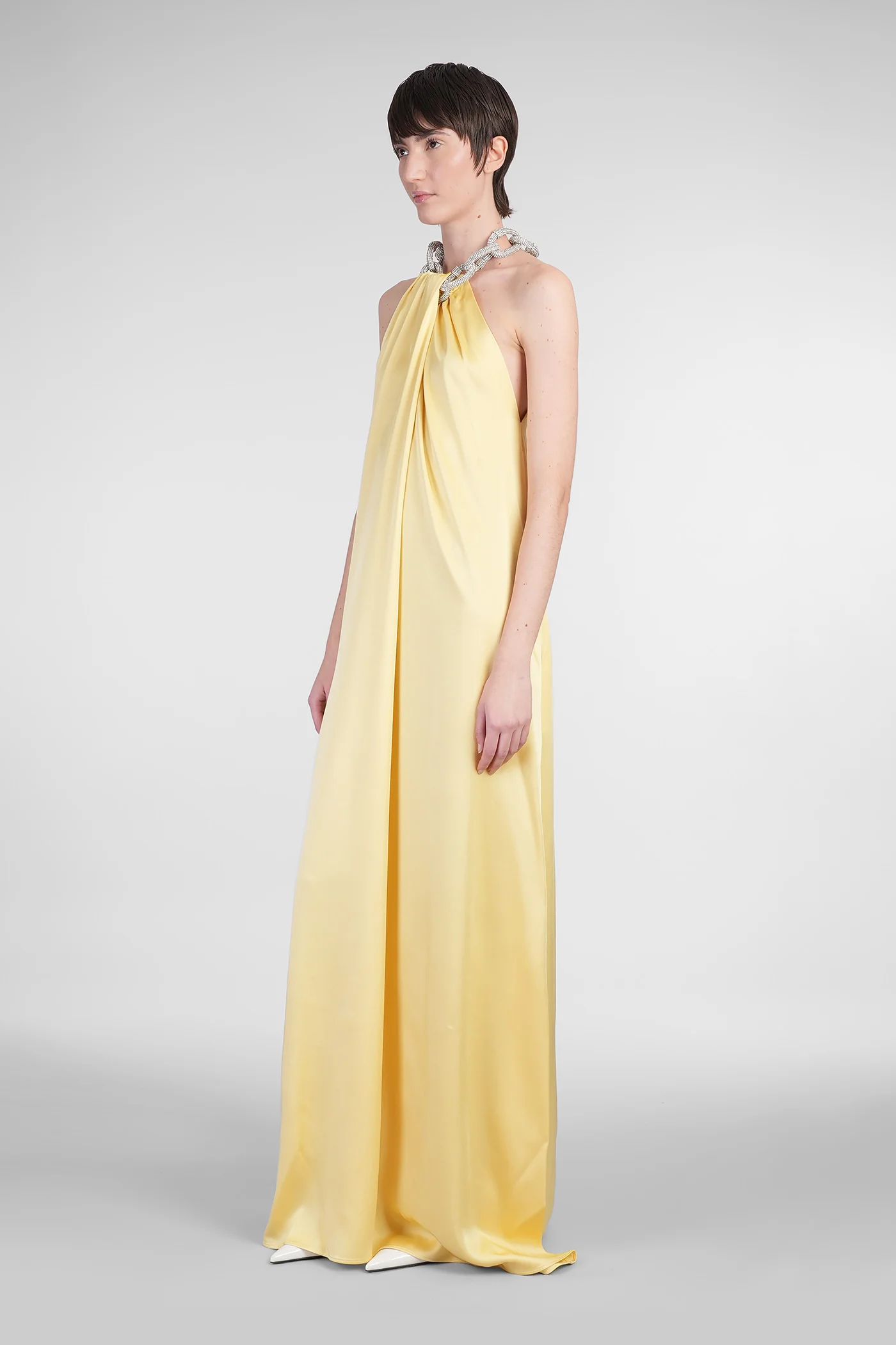 Dress woman in yellow acetate - Image 4