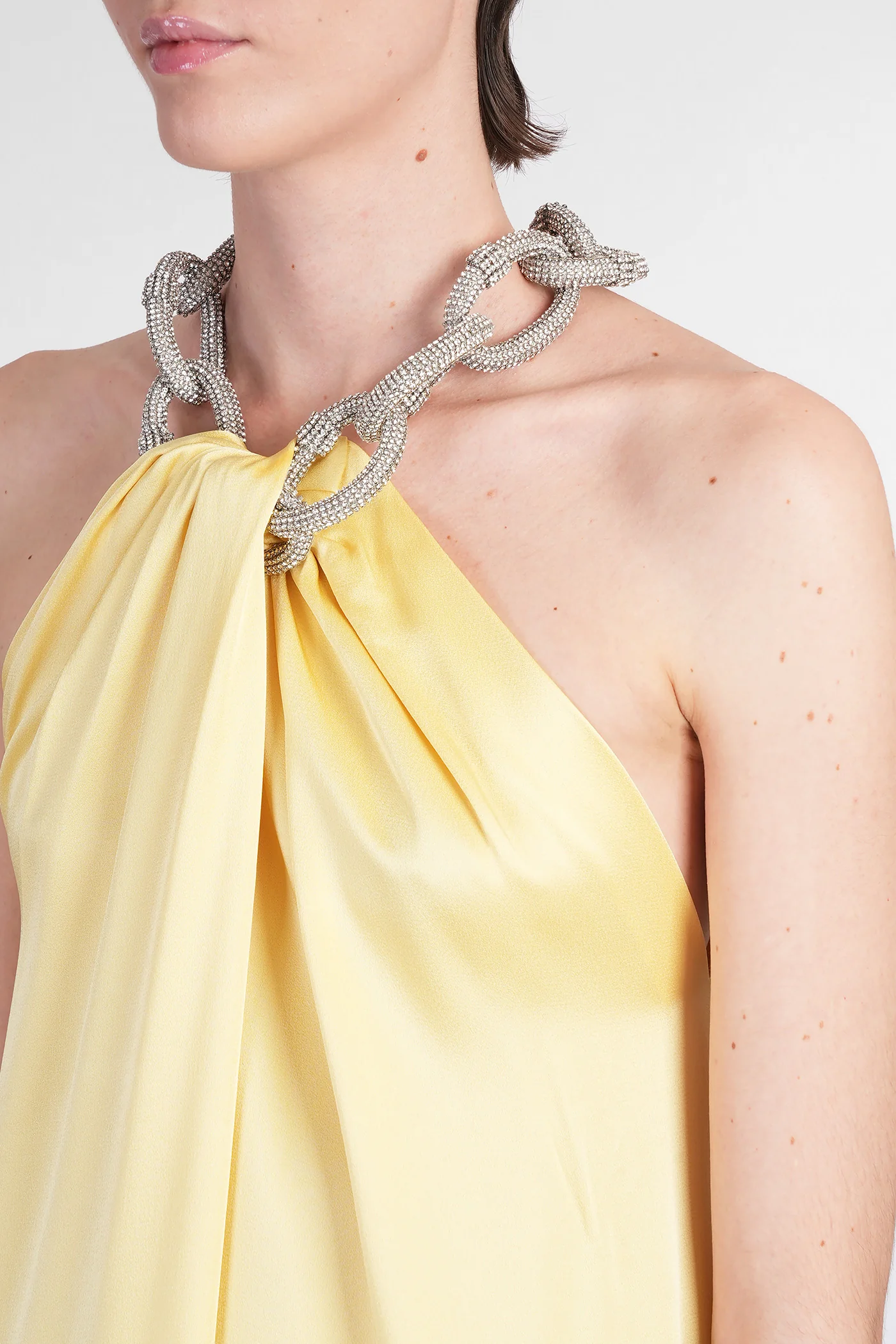 Dress woman in yellow acetate - Image 5