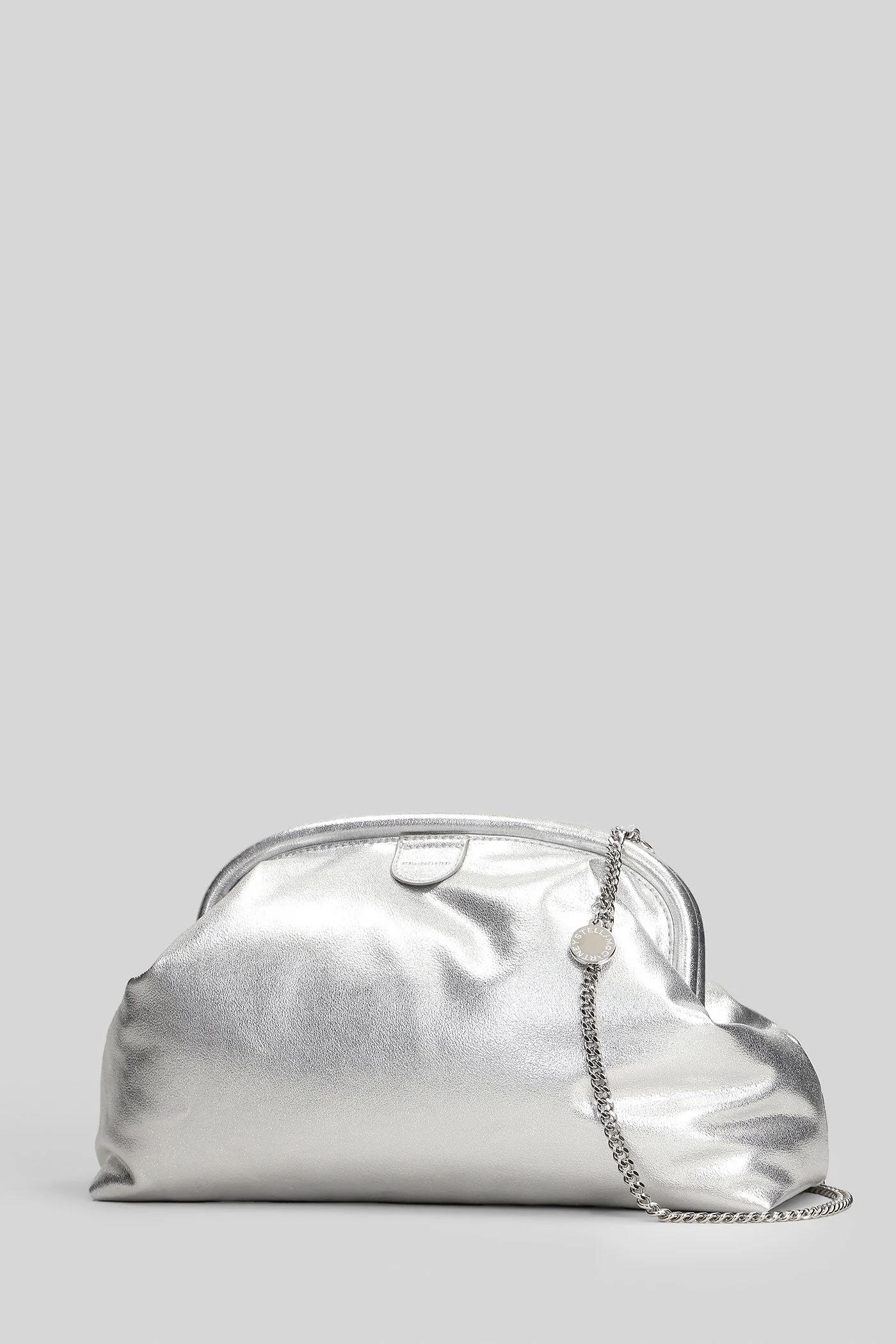 Falabella Clutch in silver polyester - Image 2