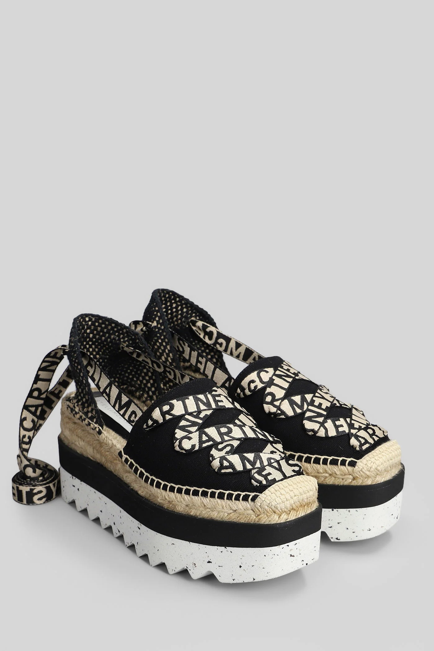 Gaia Espadrilles in black cotton - Image 2