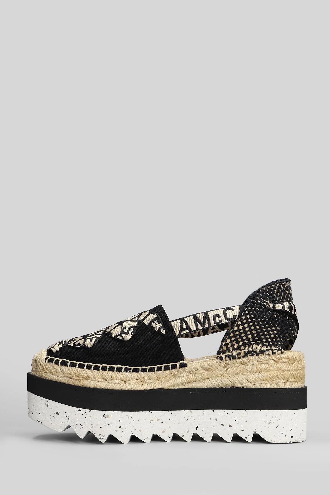 Gaia Espadrilles in black cotton - Image 3