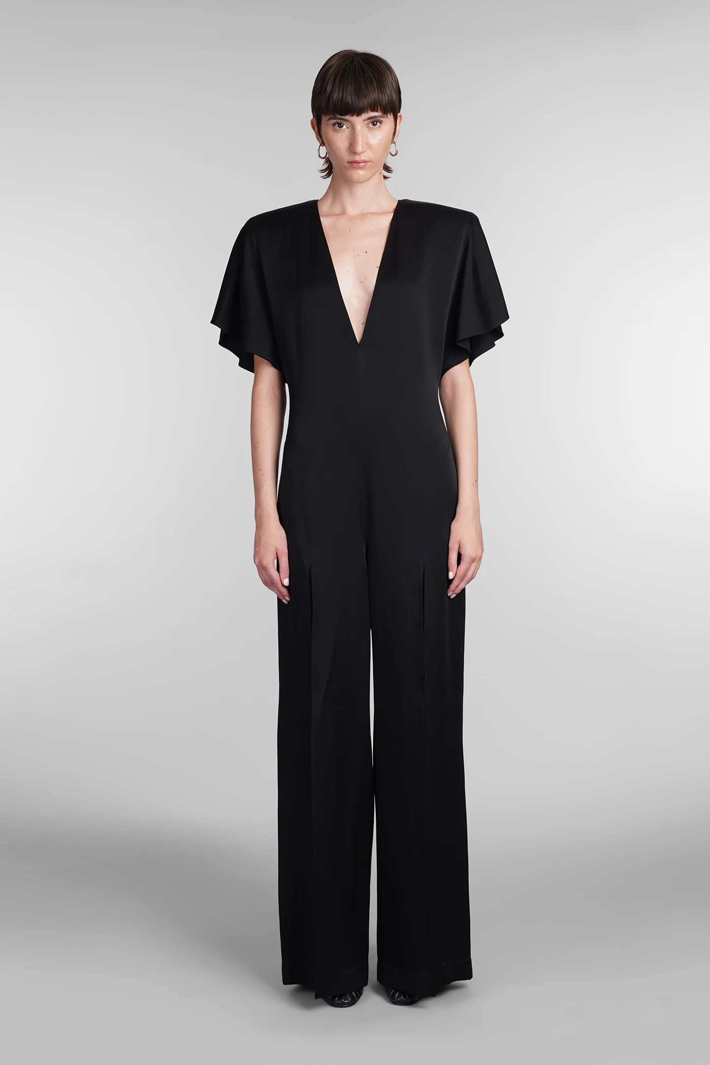 Jumpsuit in black viscose