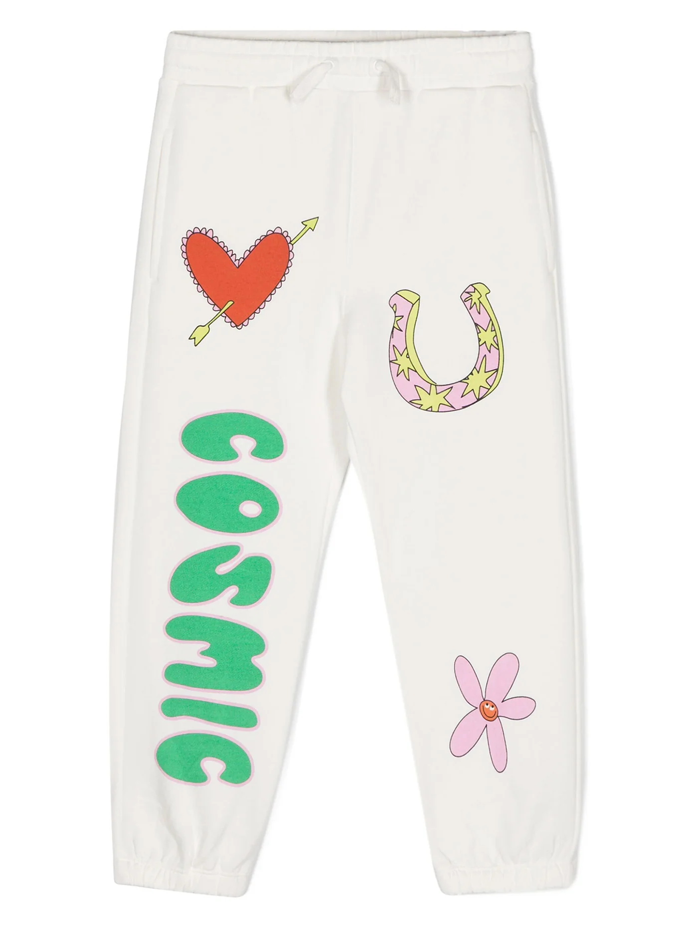 Pants in white cotton