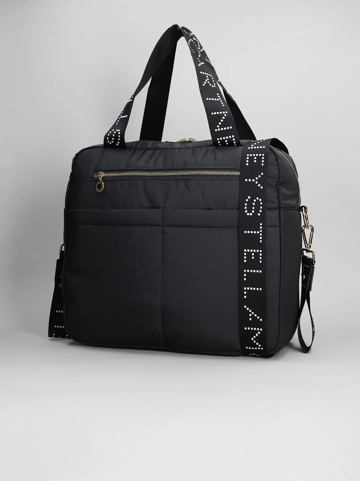Shoulder bag in black polyester - Image 2