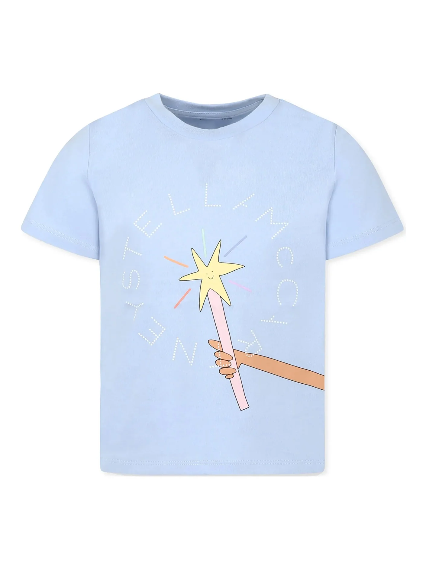 T-Shirt in cyan cotton