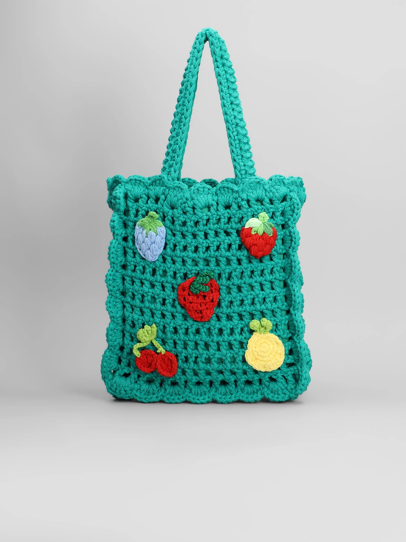Tote in green cotton