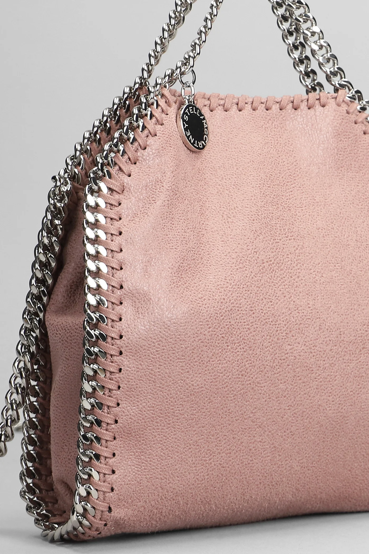 Micro falabella Shoulder bag in rose-pink polyester - Image 4