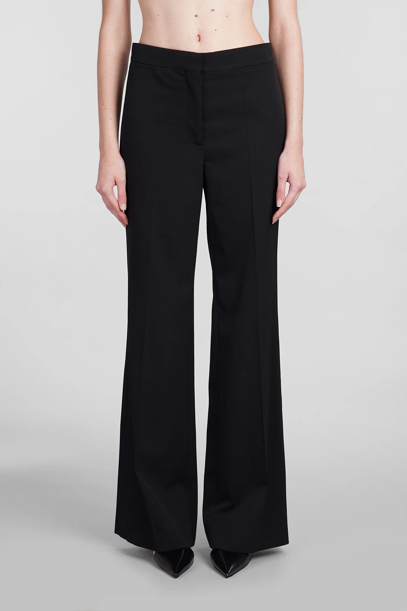 Pants in black wool
