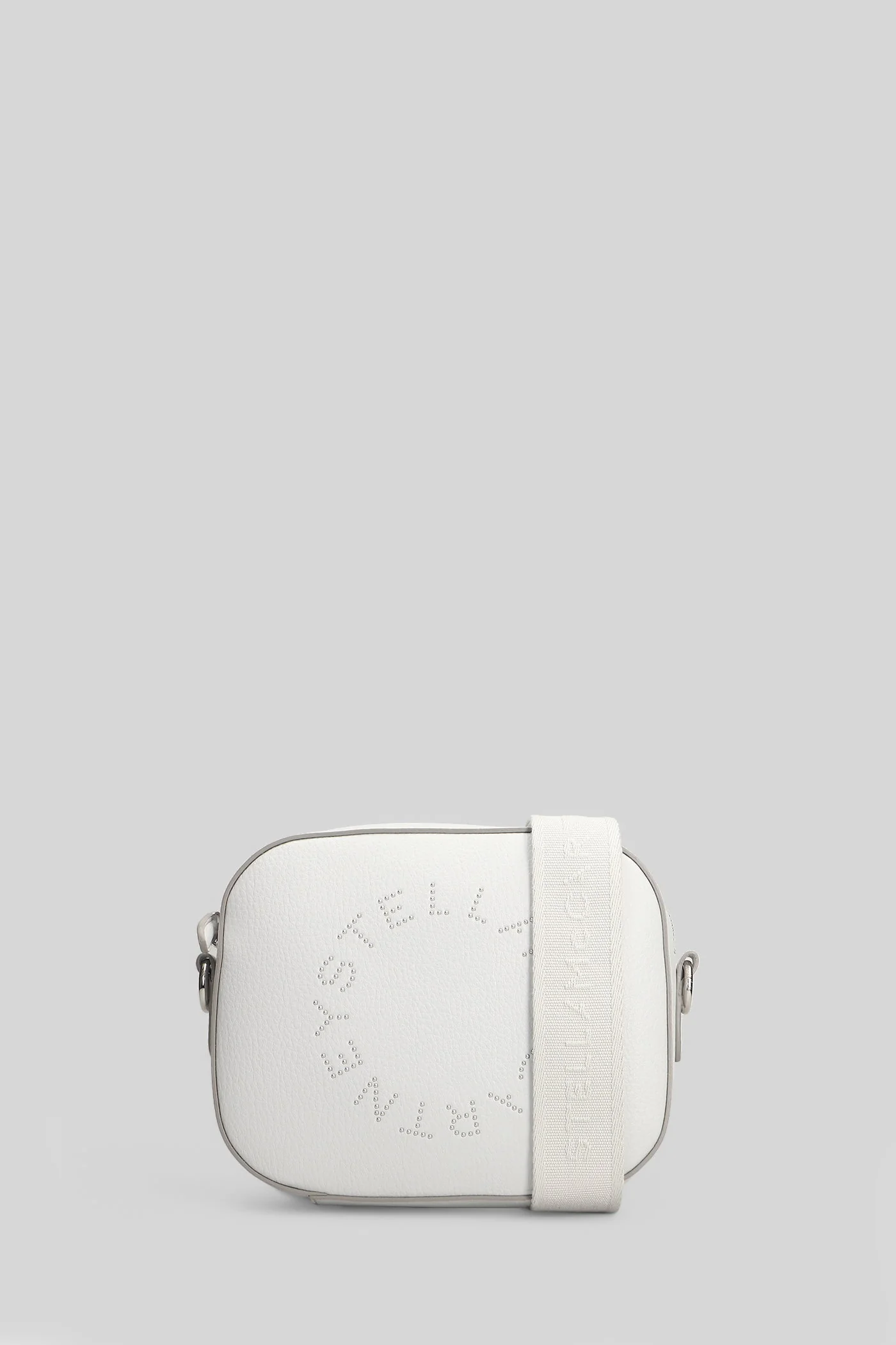 Shoulder bag in grey polyamide