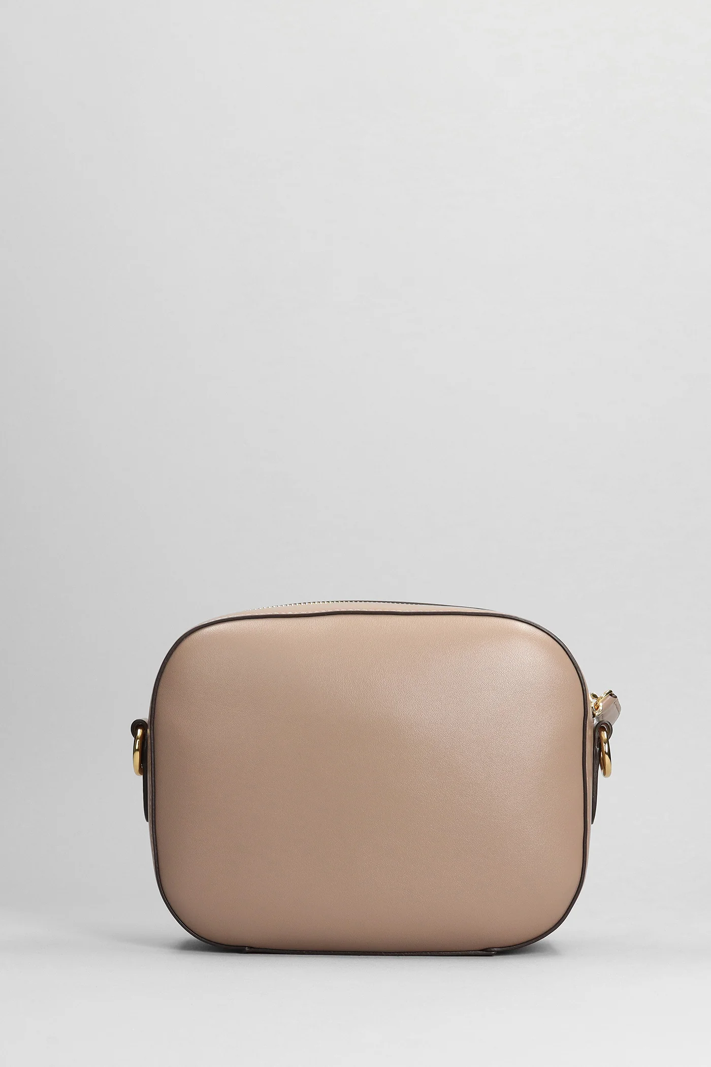 Shoulder bag in taupe polyamide - Image 3