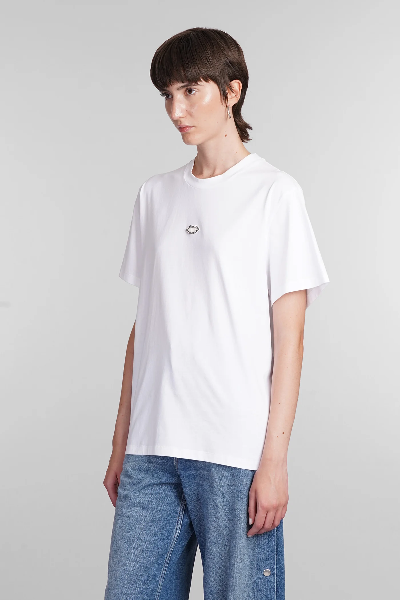 T-Shirt in white cotton - Image 4