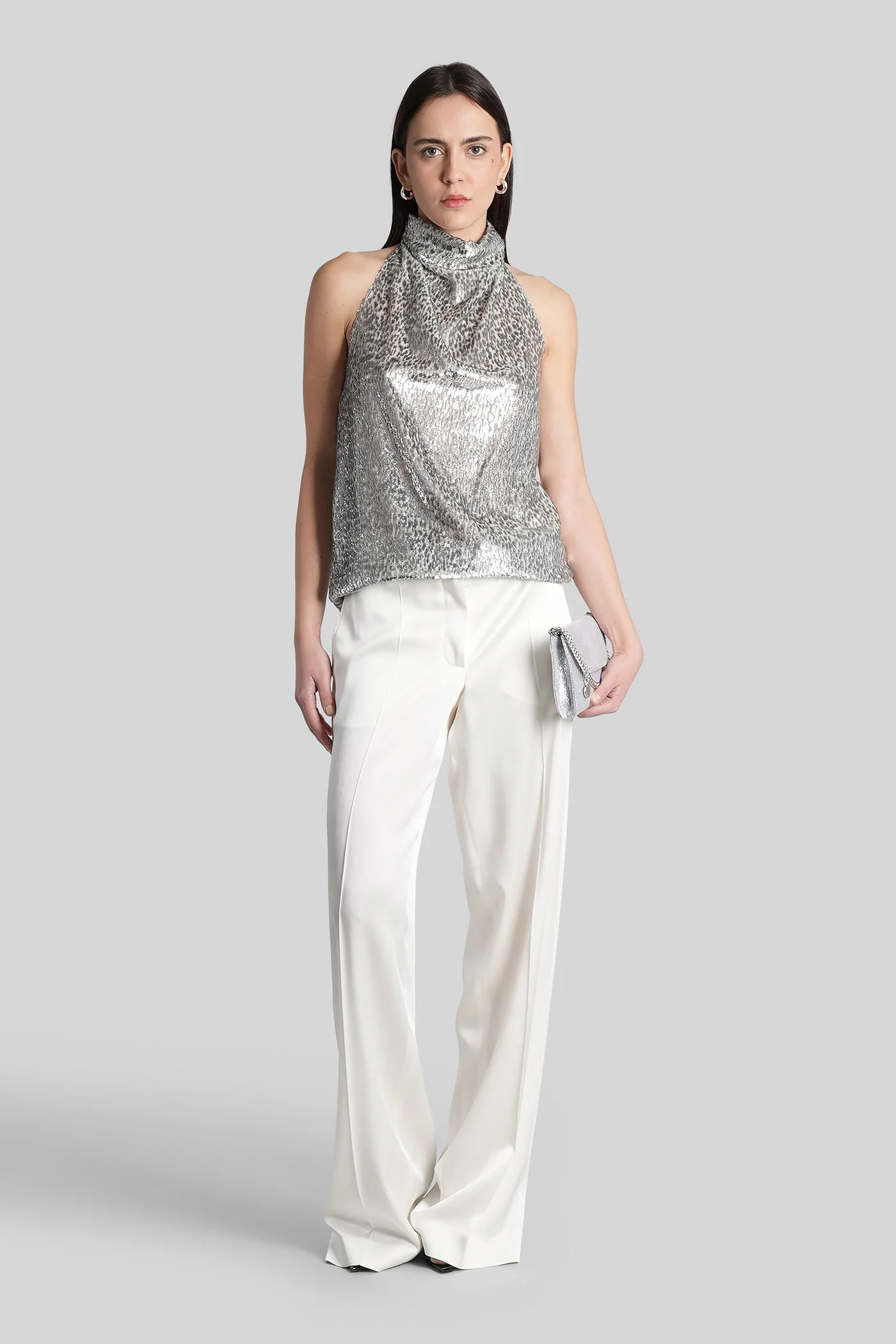 Topwear in silver polyester - Image 12