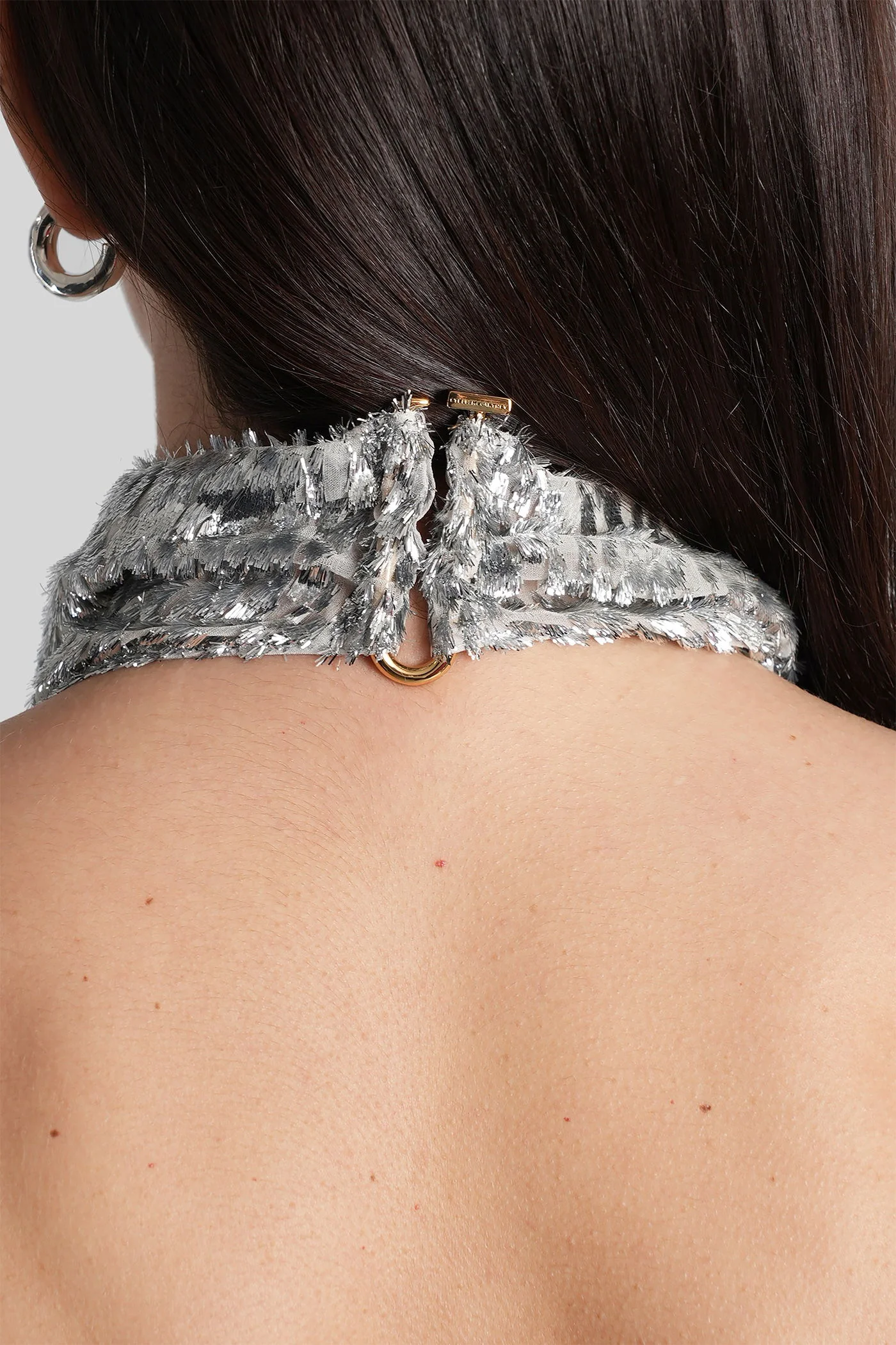 Topwear in silver polyester - Image 5