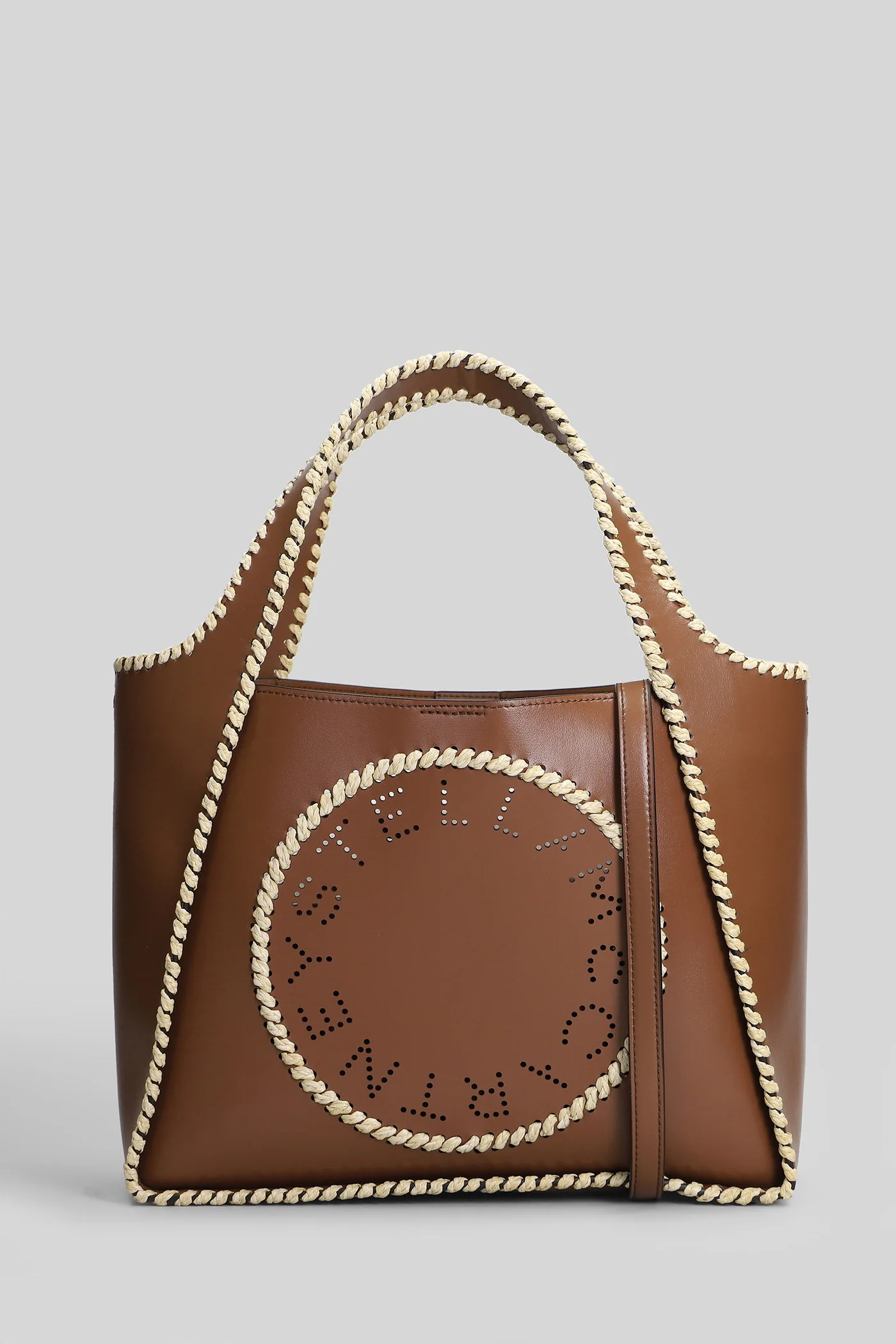 Tote in brown polyamide
