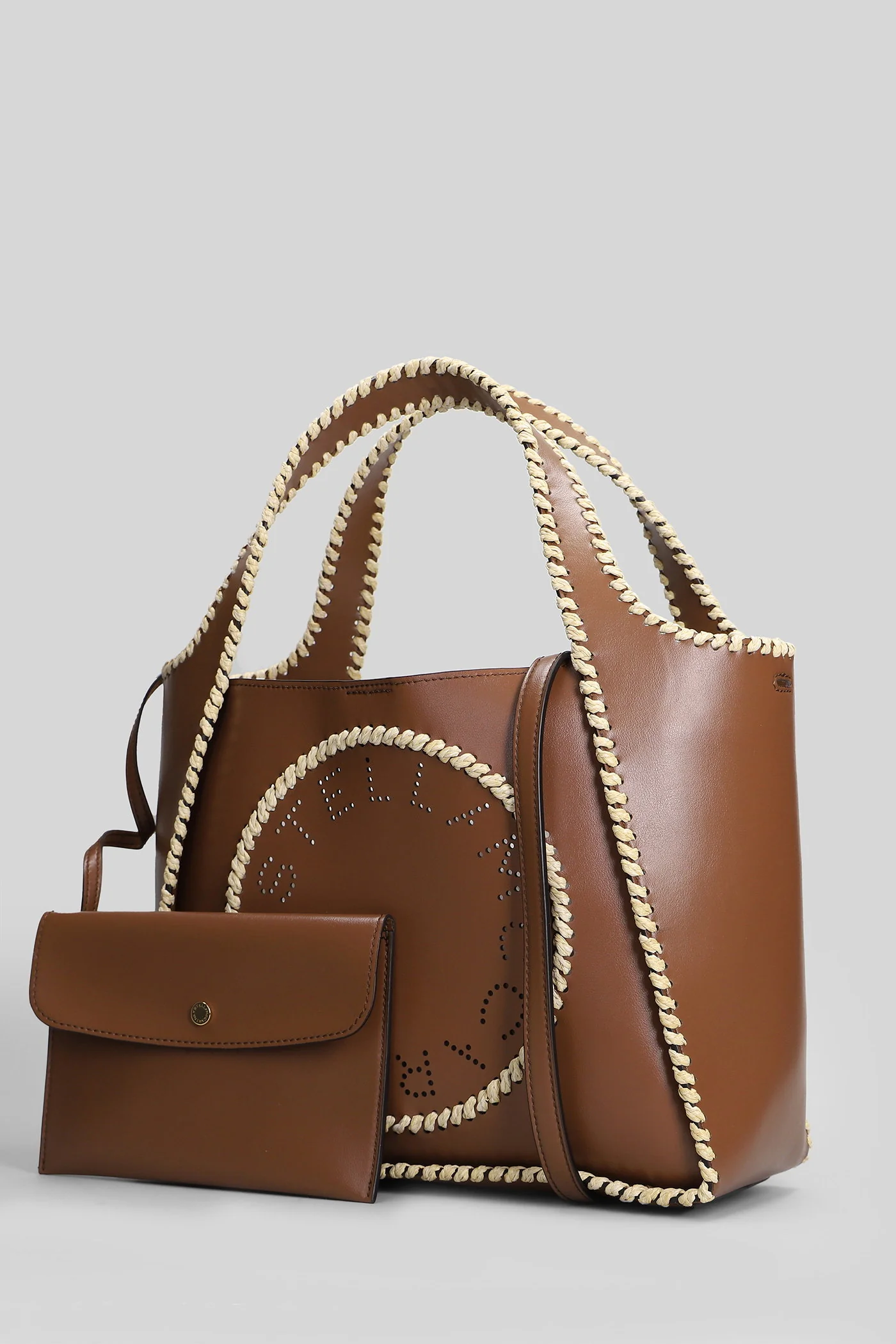 Tote in brown polyamide - Image 2